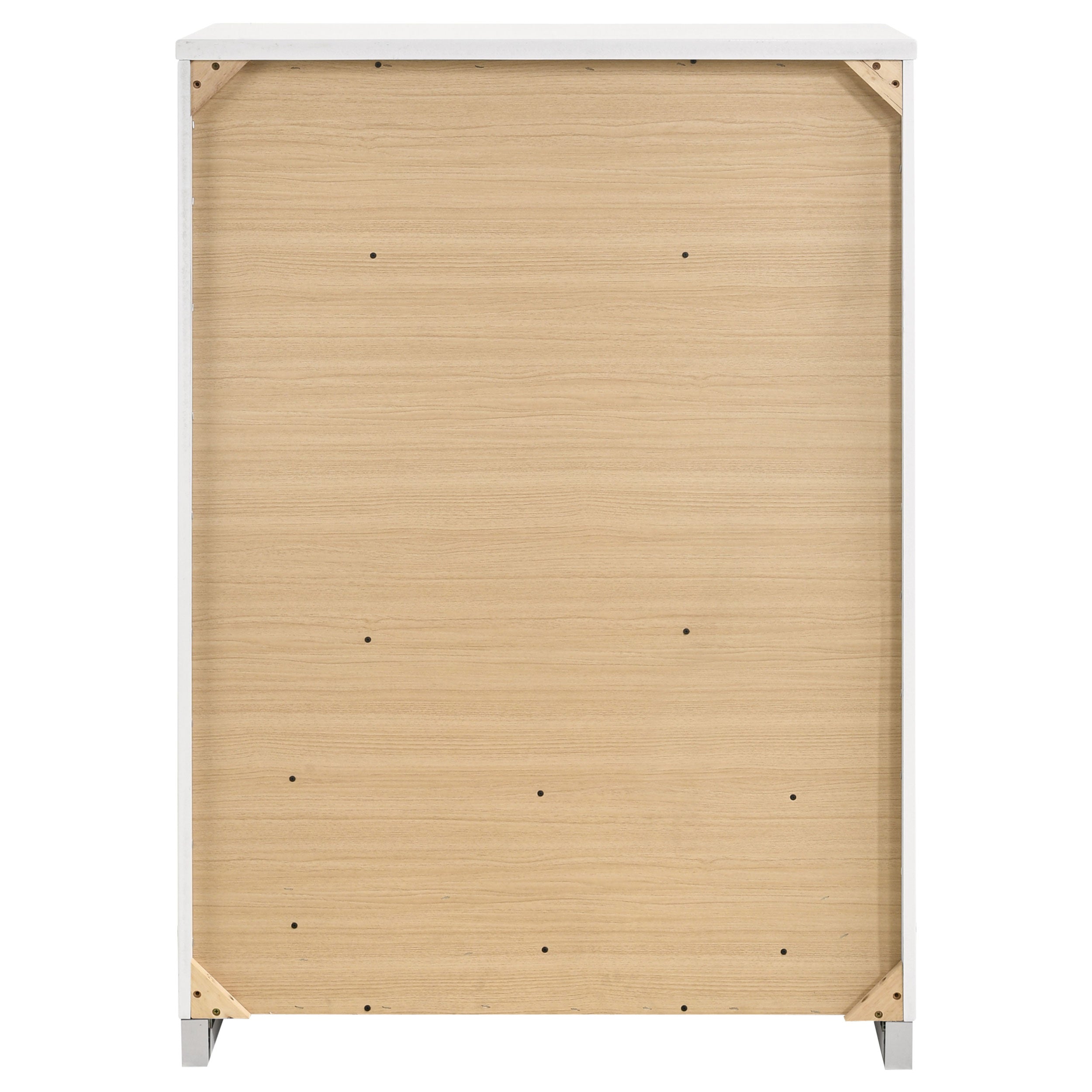 Felicity 5-drawer Bedroom Chest White High Gloss — view 7