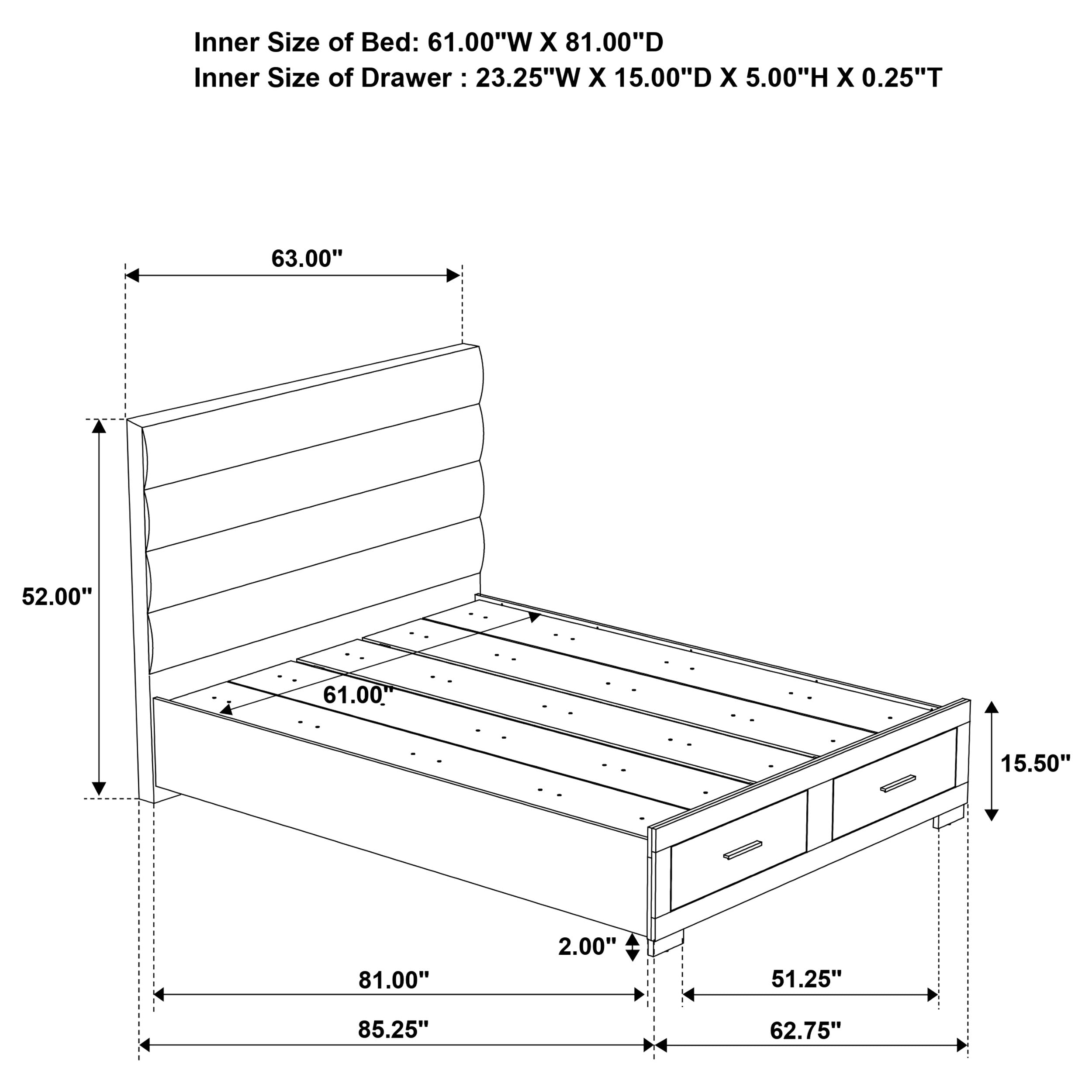 Felicity 5-piece Queen Platform Bedroom Set White — view 15