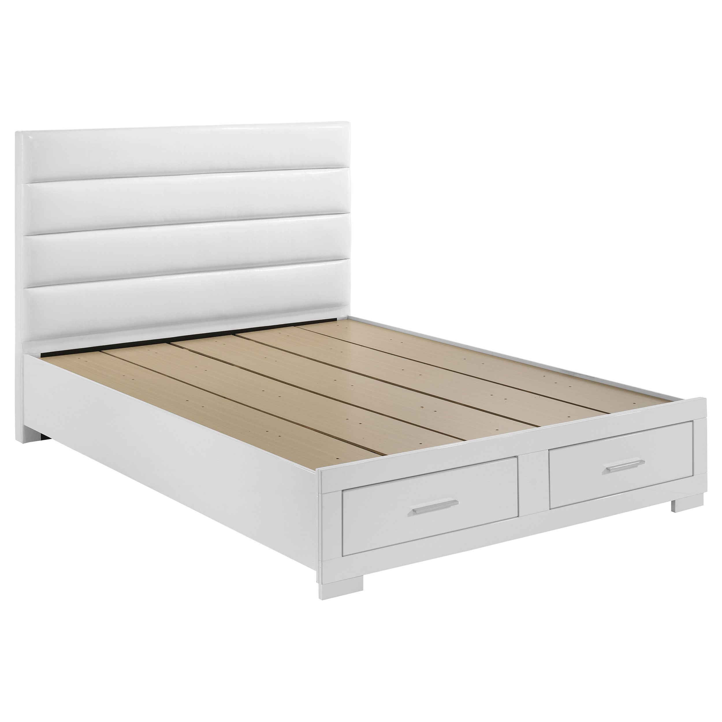Felicity Queen Storage Bed White High Gloss — view 1