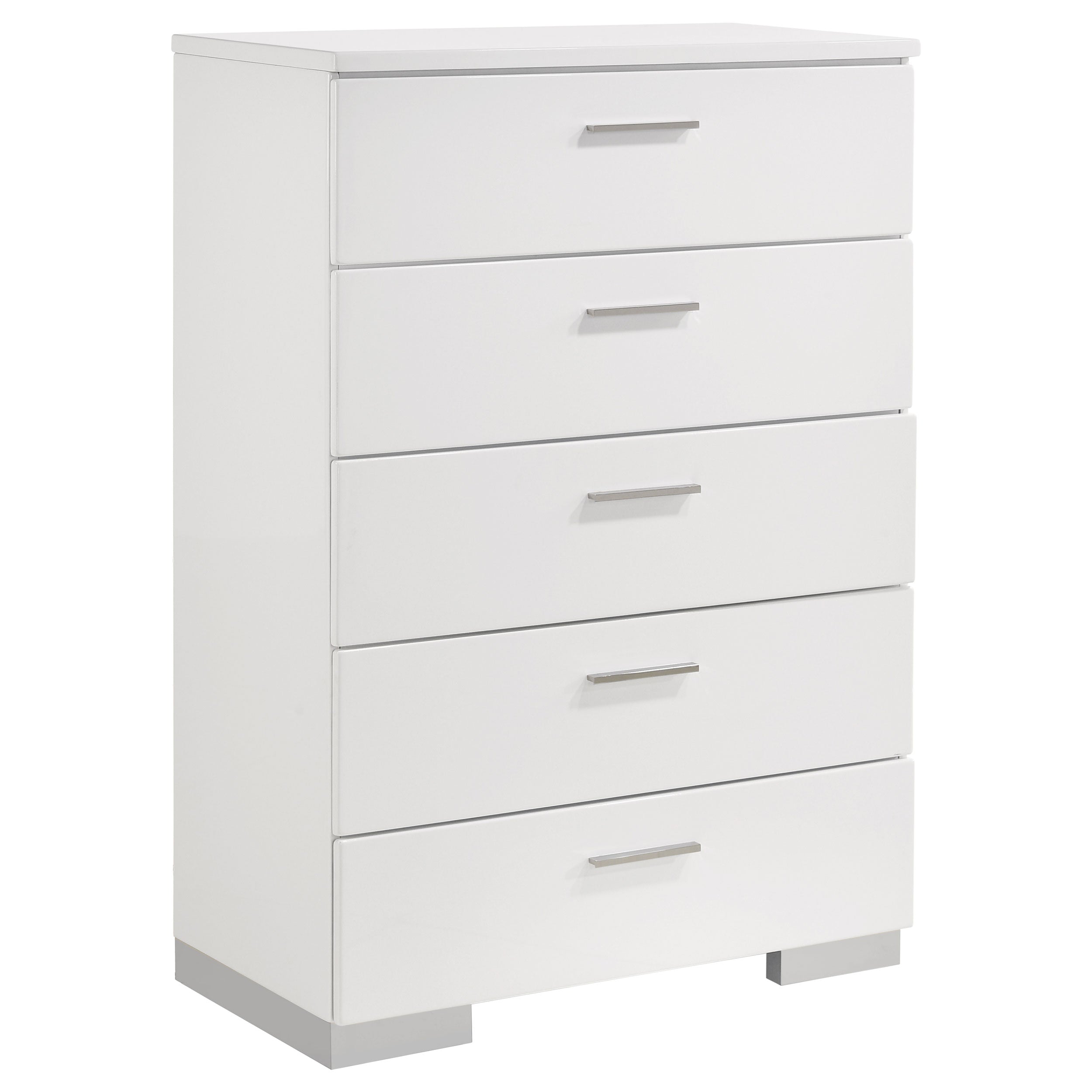 Felicity 5-piece Eastern King Bedroom Set White High Gloss — view 11