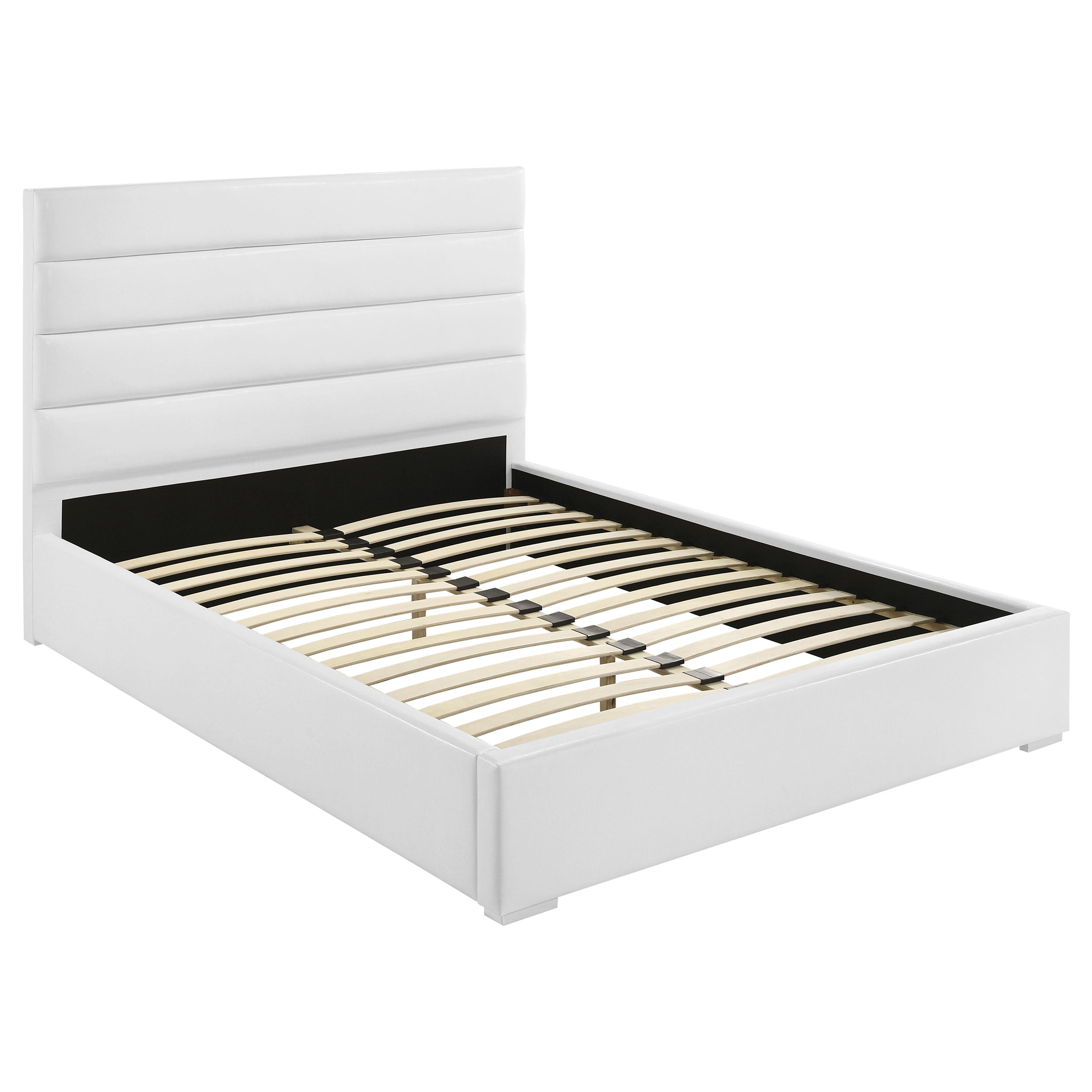 Felicity 53-inch Upholstered Queen Platform Bed White — view 1