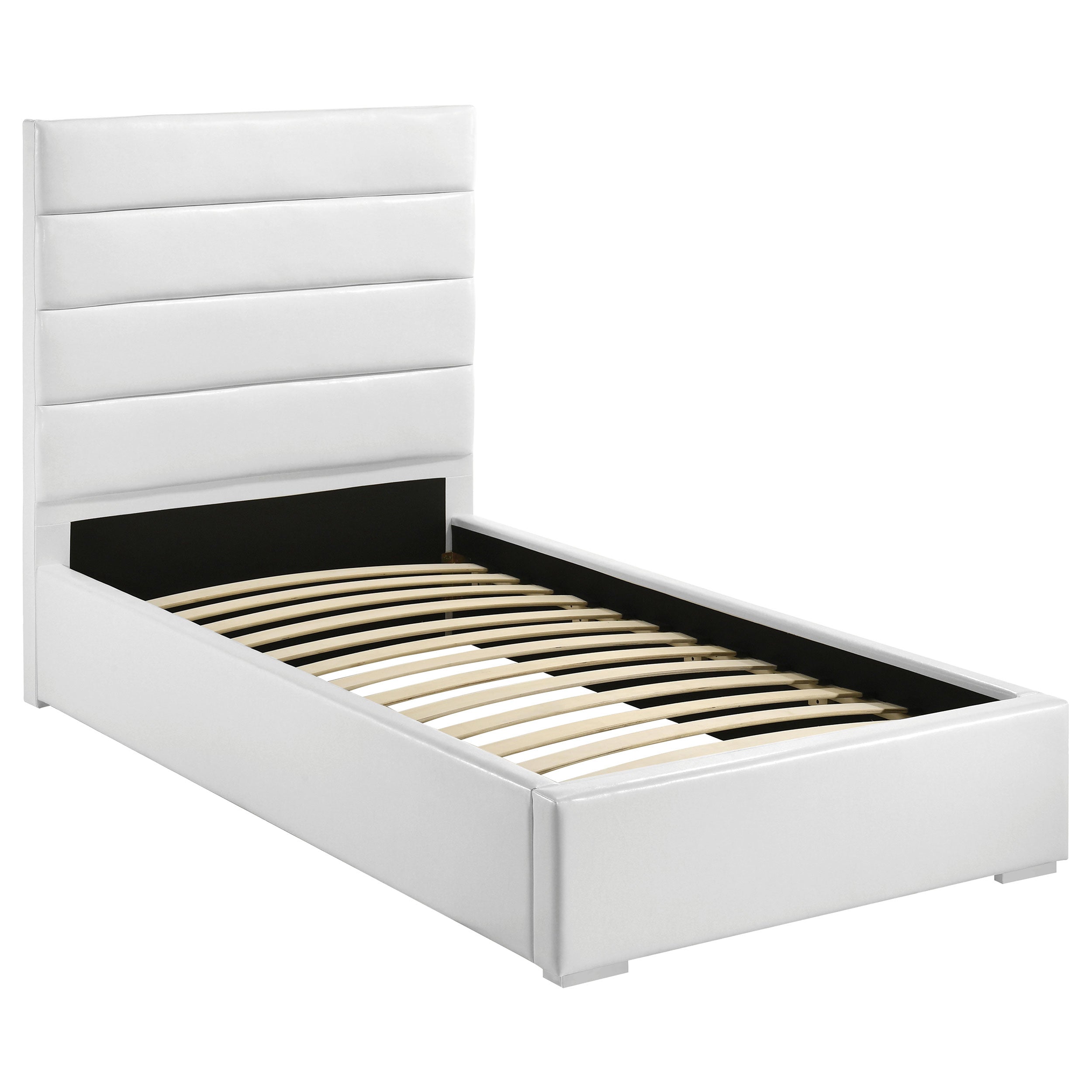 Felicity 53-inch Upholstered Twin Platform Bed White — view 1