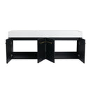 Modern Wall Mounted Bathroom Vanity With Resin Sink And Storage Rack