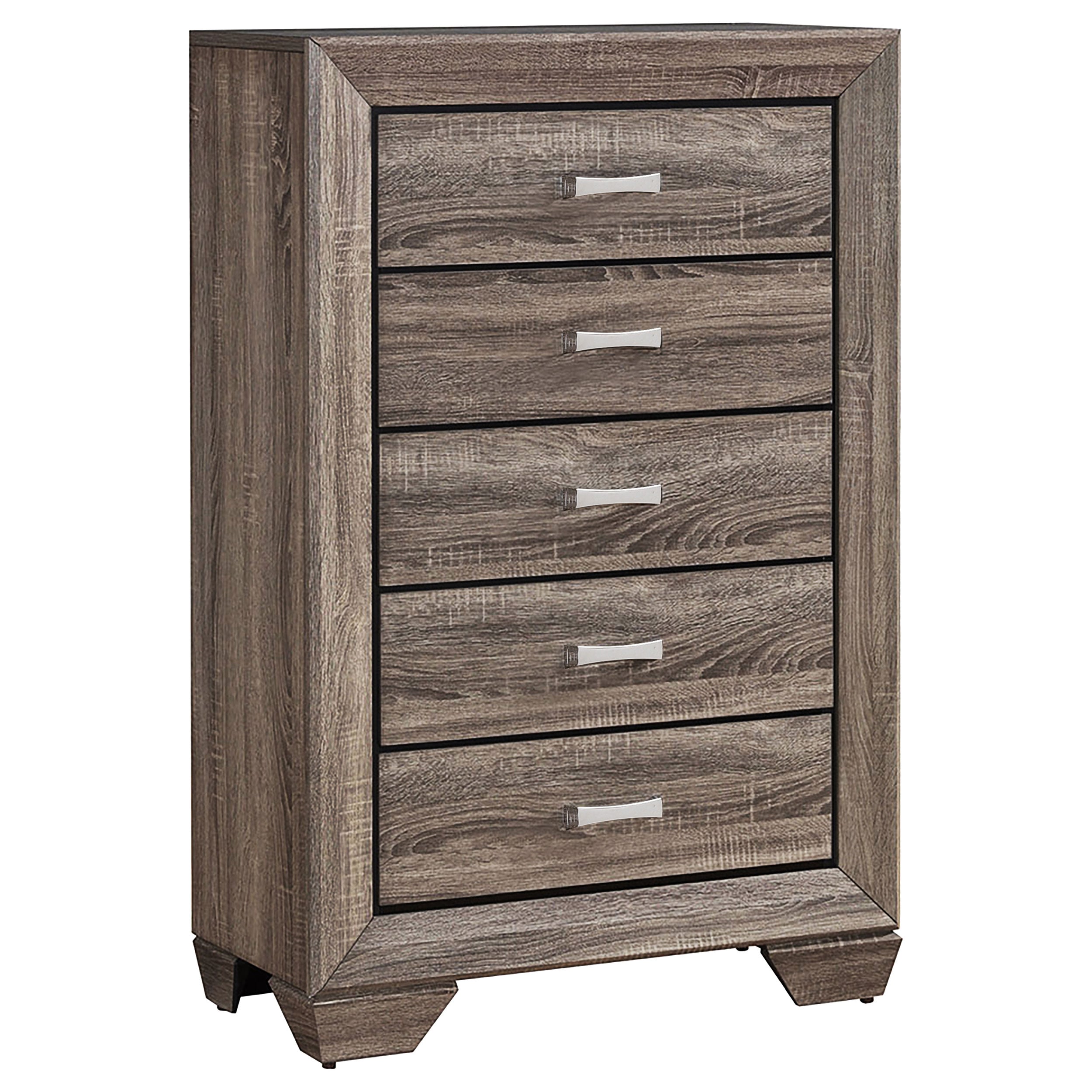 Kauffman 5-piece Eastern King Bedroom Set Washed Taupe — view 12