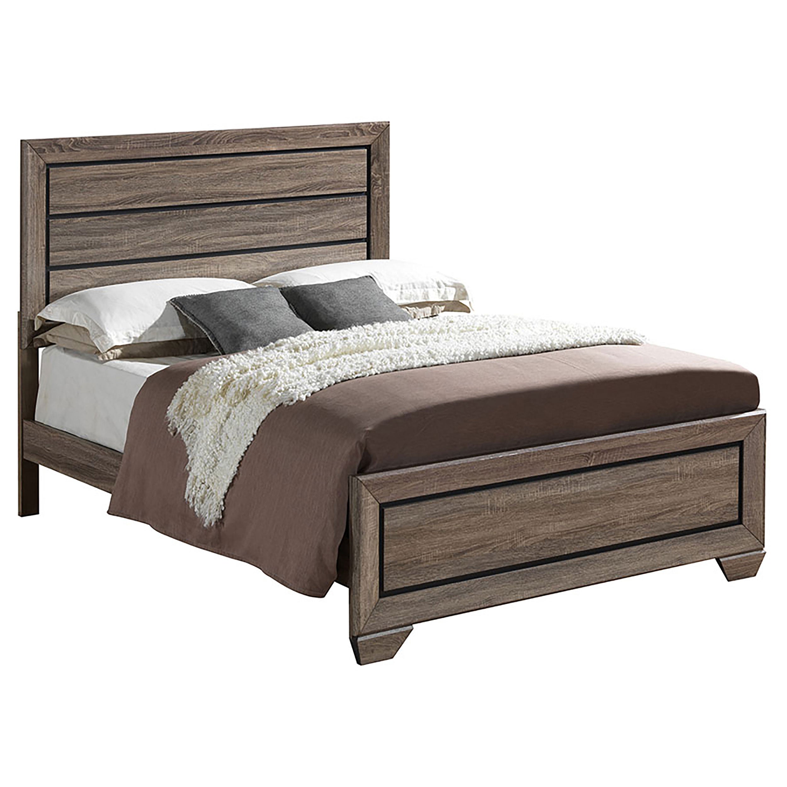 Kauffman 4-piece Eastern King Bedroom Set Washed Taupe — view 3