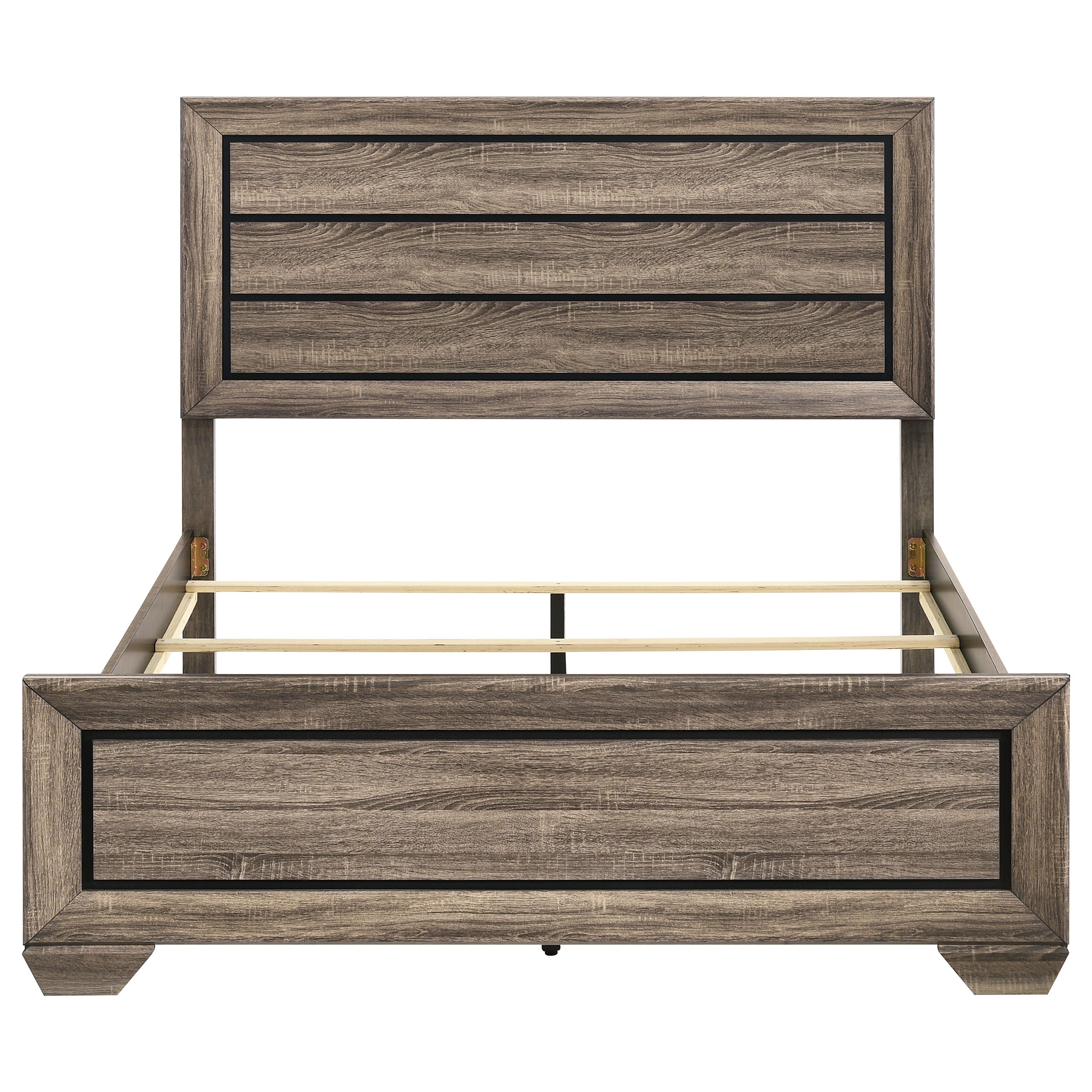 Kauffman Wood Queen Panel Bed Washed Taupe — view 4