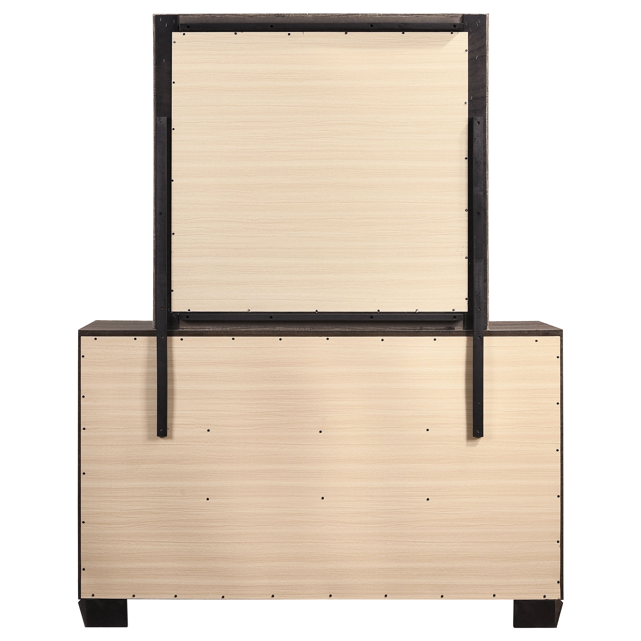 Kauffman 6-drawer Dresser with Mirror Washed Taupe — view 7