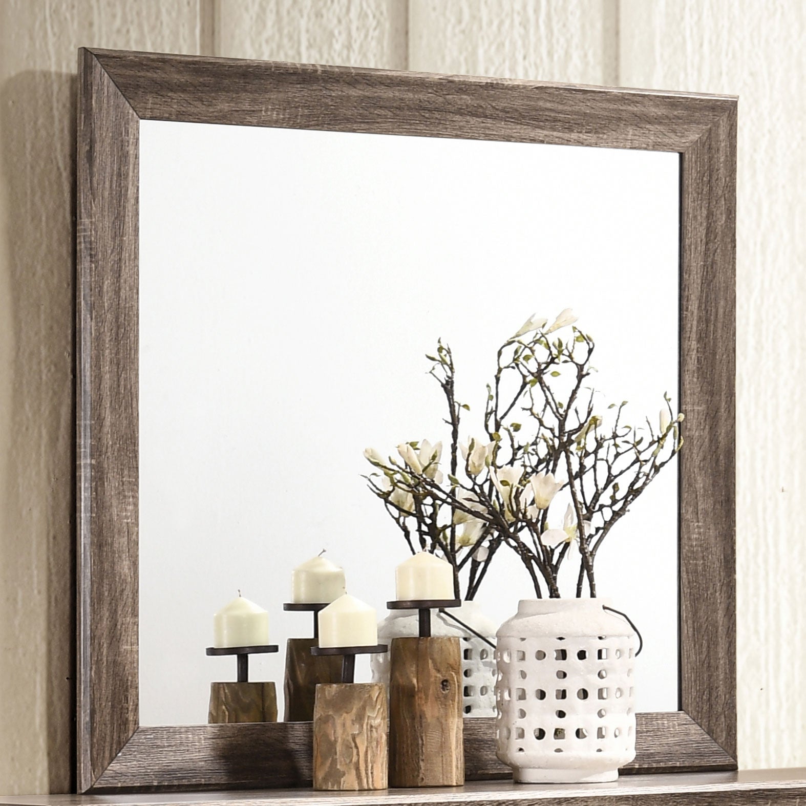 Kauffman Dresser Mirror Washed Taupe — view 2
