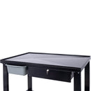 Transmission Teardown Work Station 1 / 2 Ton Capacity Sloping Drain Table Locking Drawer Removable Drain Basin Full-Width Lower Shelf Four 4" Caster Wheels