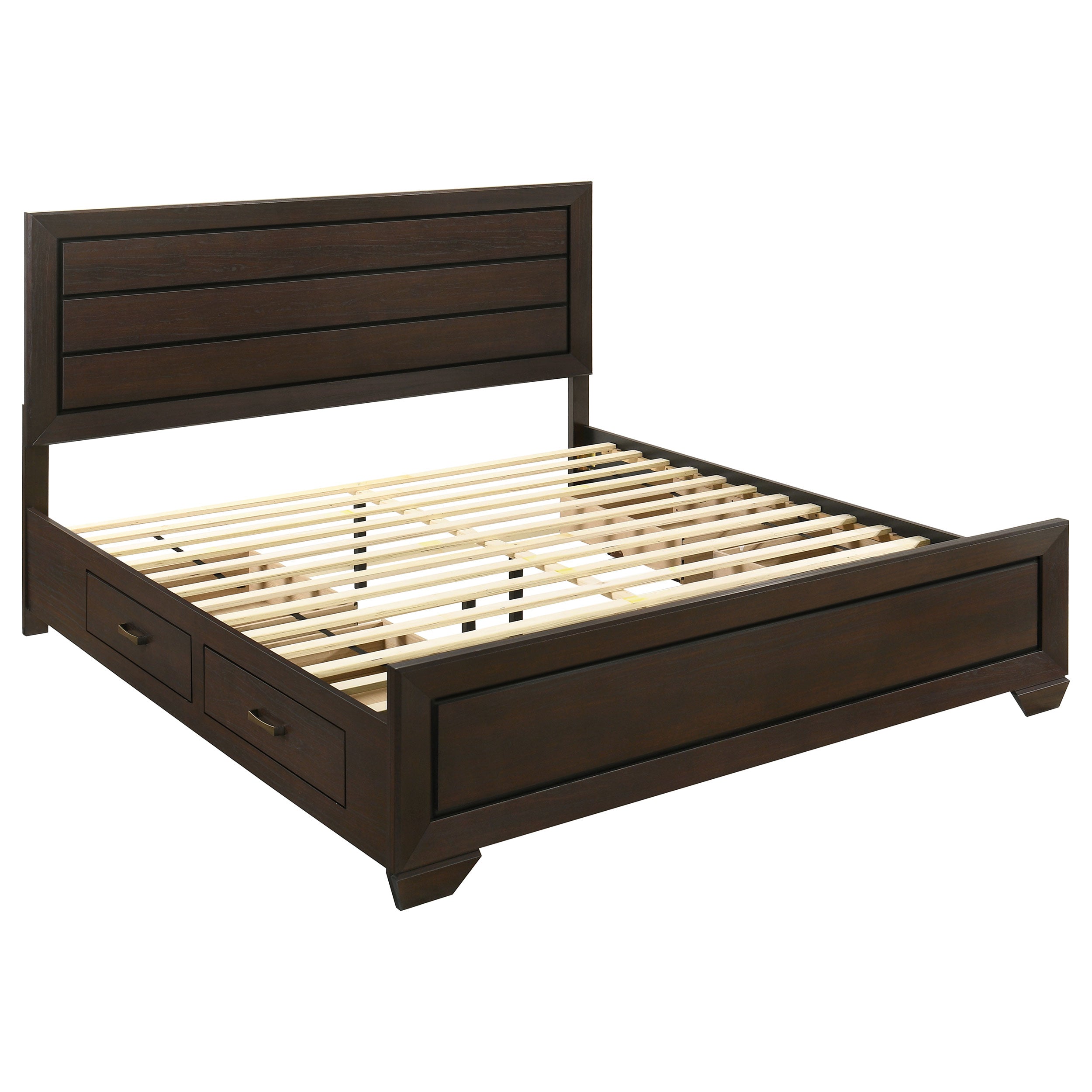Kauffman Wood Eastern King Storage Panel Bed Dark Cocoa — view 4
