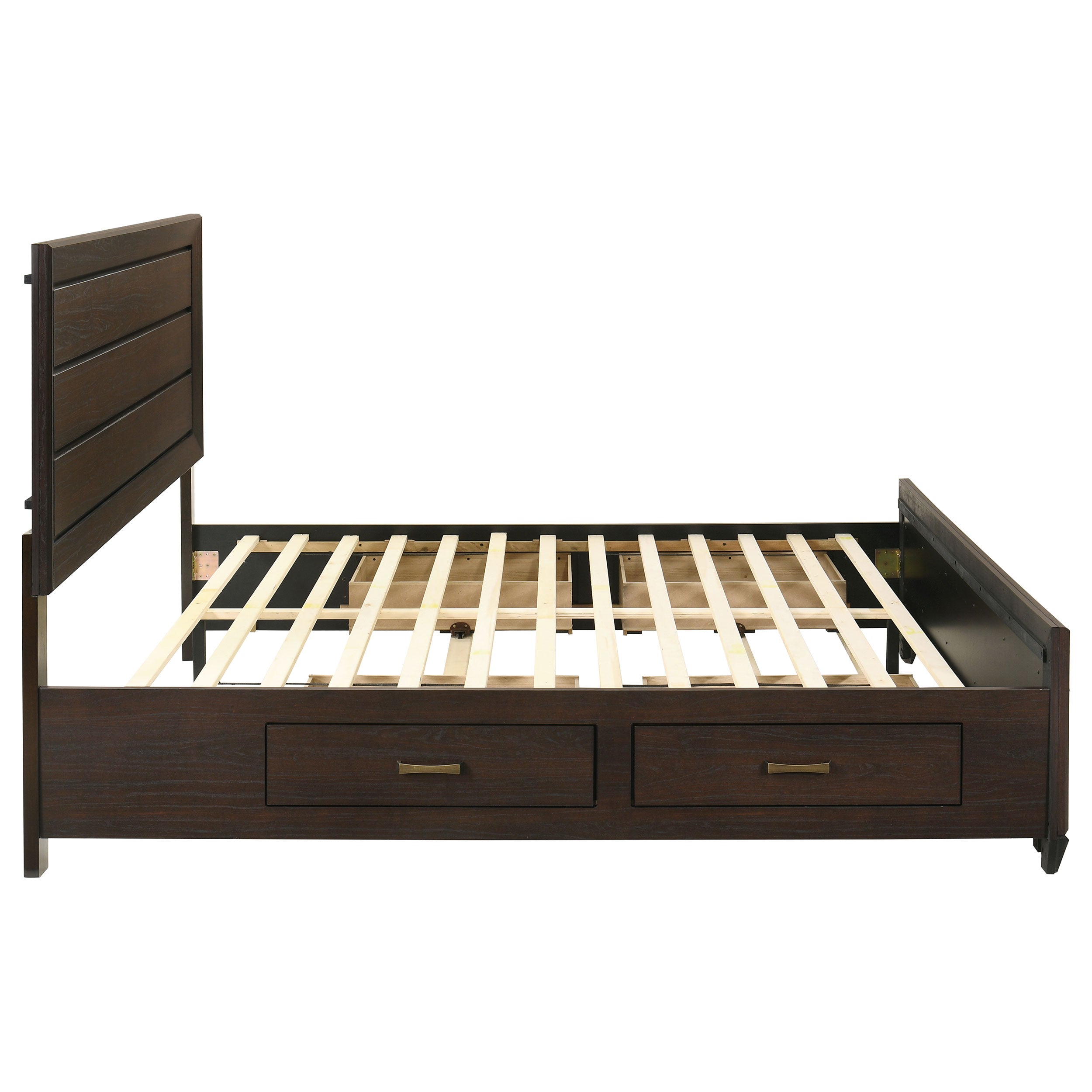 Kauffman Wood Eastern King Storage Panel Bed Dark Cocoa — view 10
