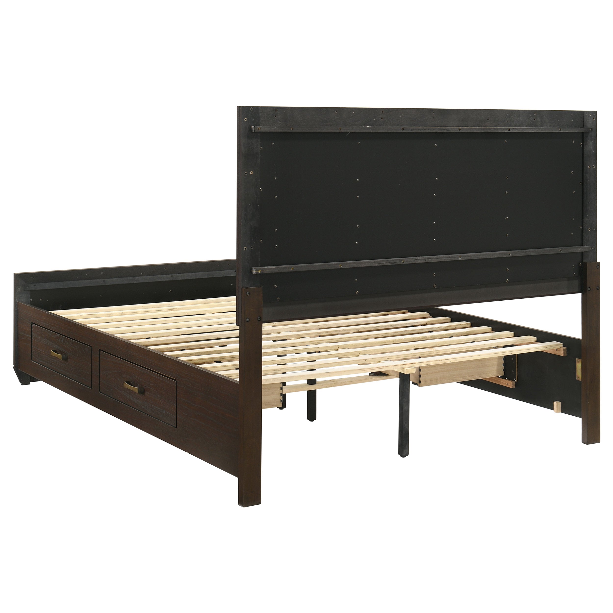 Kauffman Wood Queen Storage Panel Bed Dark Cocoa — view 9