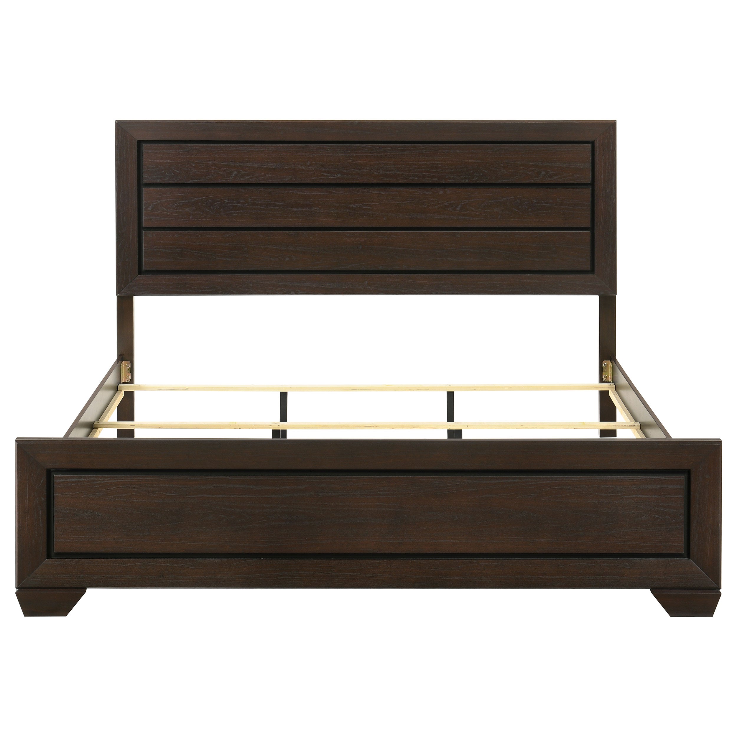 Kauffman Wood Eastern King Panel Bed Dark Cocoa — view 4