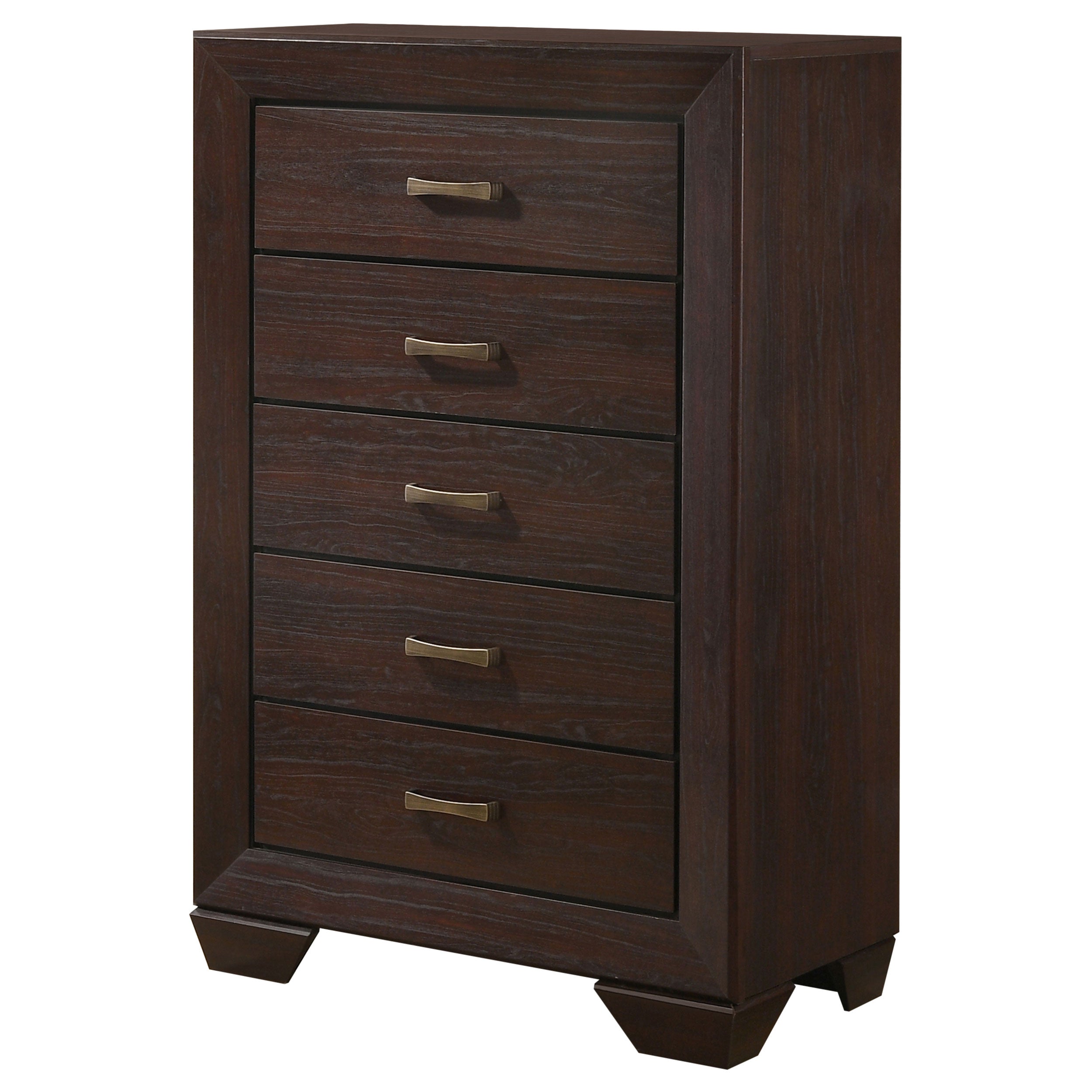Kauffman 5-drawer Bedroom Chest Dark Cocoa — view 4