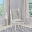 Katia - Hostess Chair (Set of 2) - Light Gray Linen & Weathered White