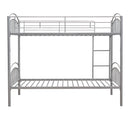Twin Over Twin Metal Bunk Bed,Divided into Two Beds(Silver){OLD SKU:MF280424AAN}
