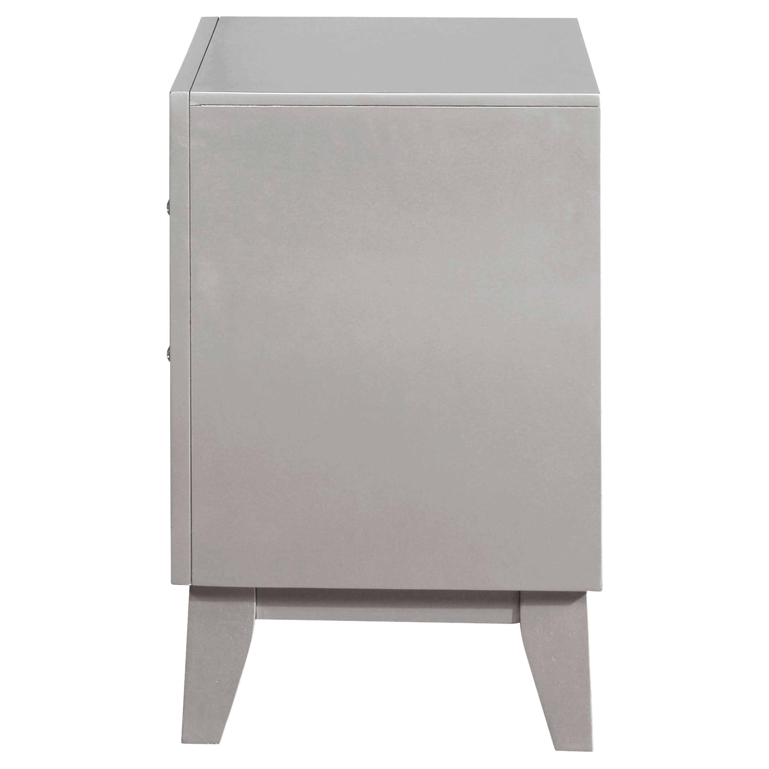 Leighton 2-drawer Nightstand Metallic Mercury — view 5
