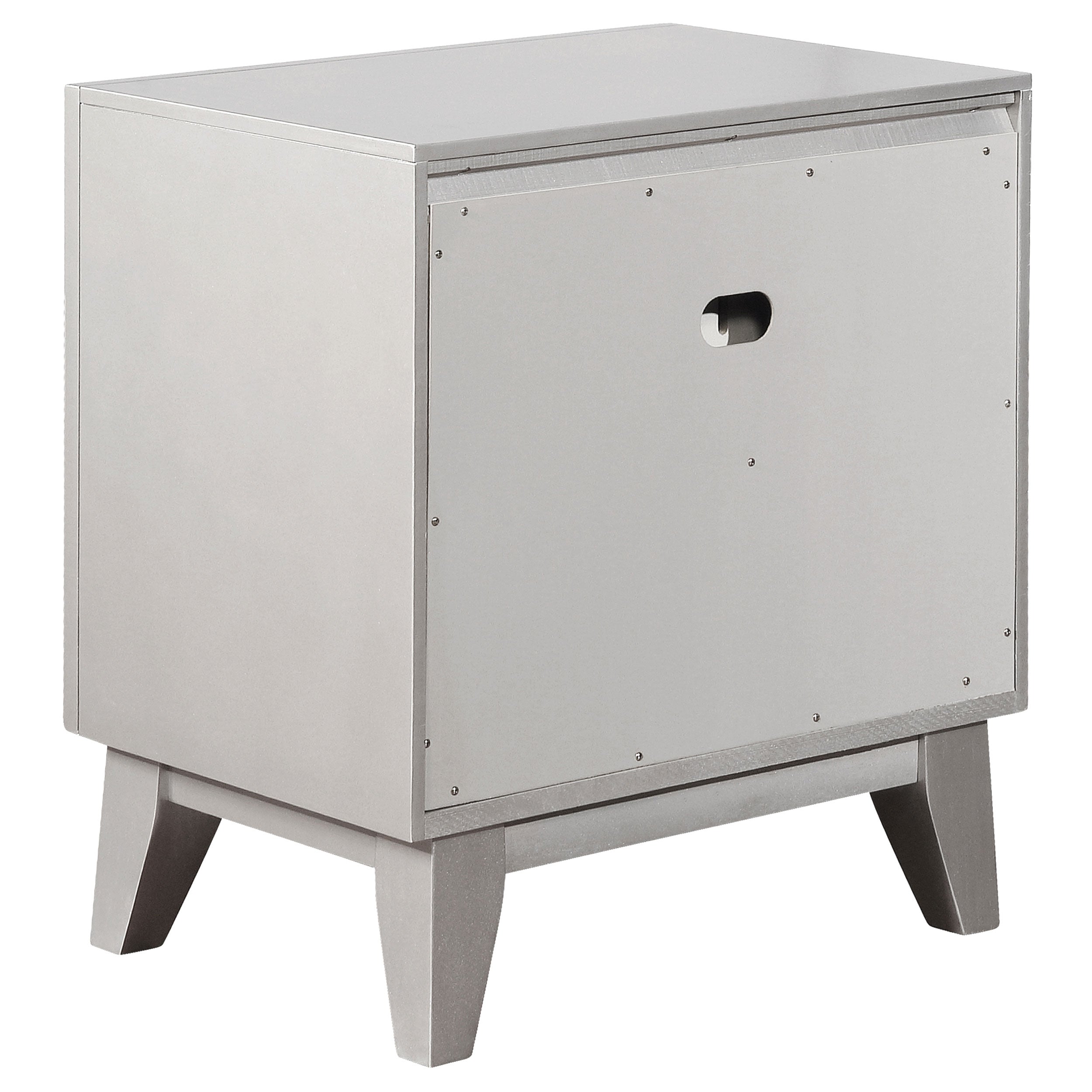 Leighton 2-drawer Nightstand Metallic Mercury — view 6