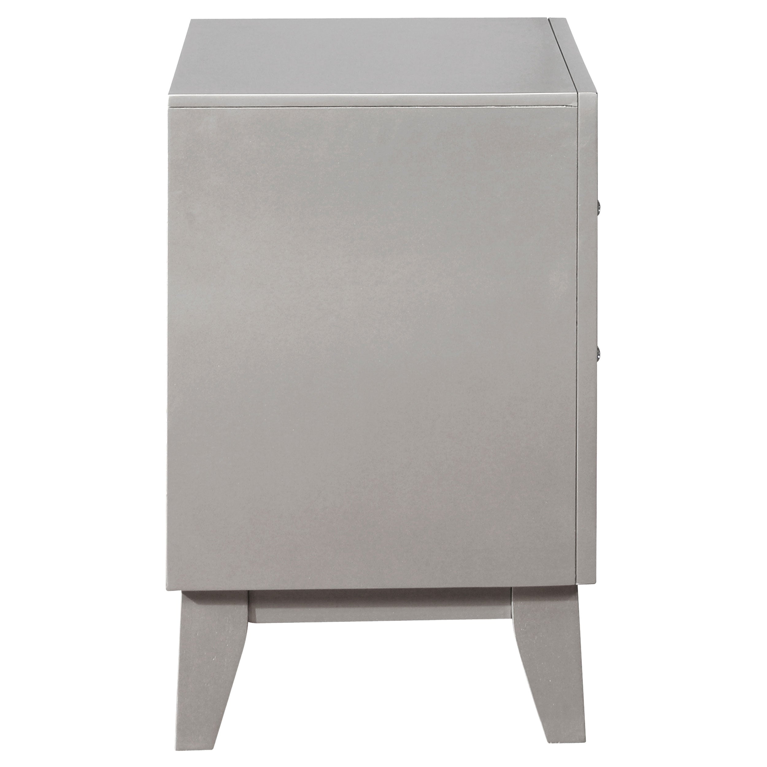 Leighton 2-drawer Nightstand Metallic Mercury — view 9