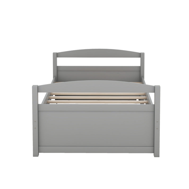 Twin Size Daybed with Trundle, Gray