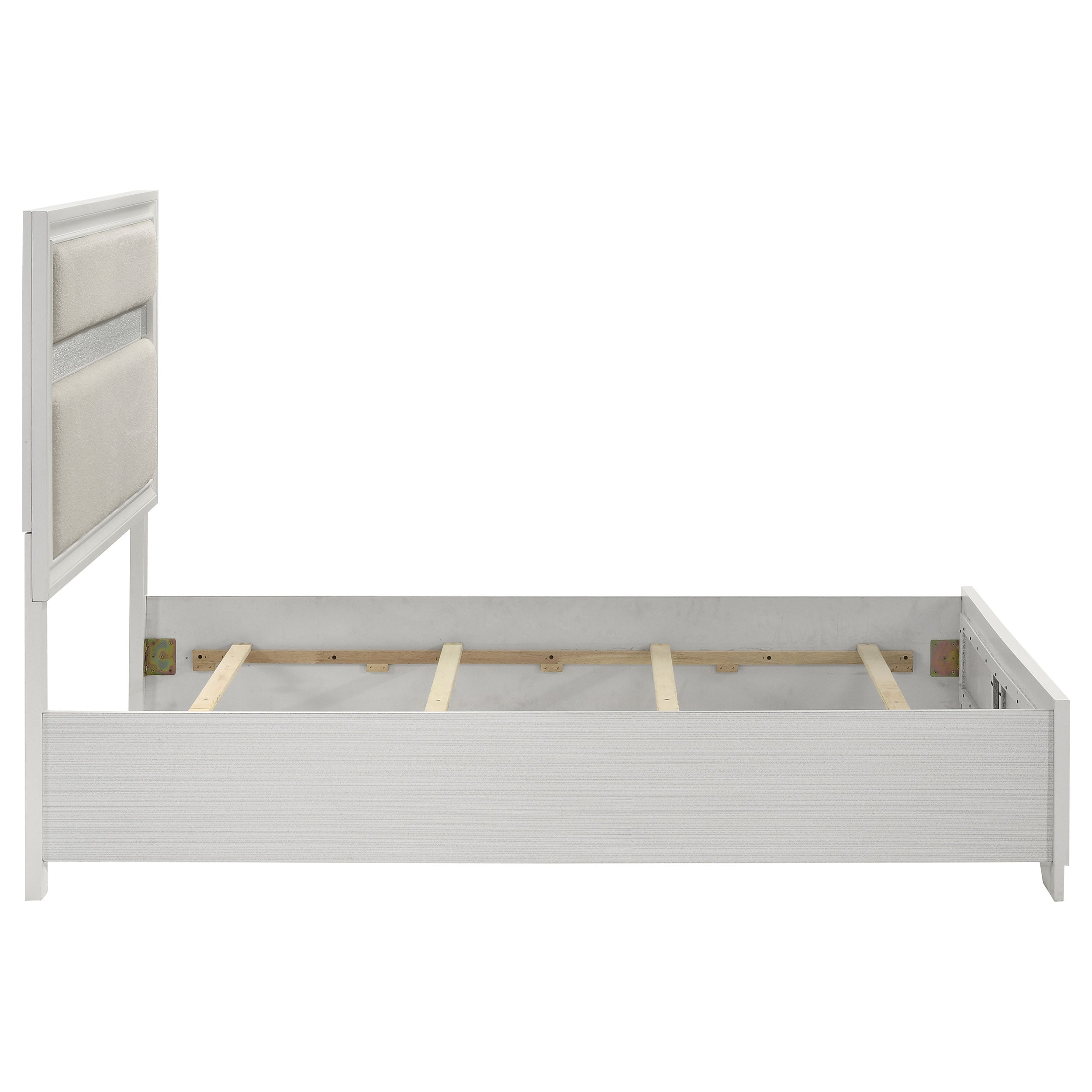 Miranda 54-inch Upholstered Full Panel Bed White — view 6