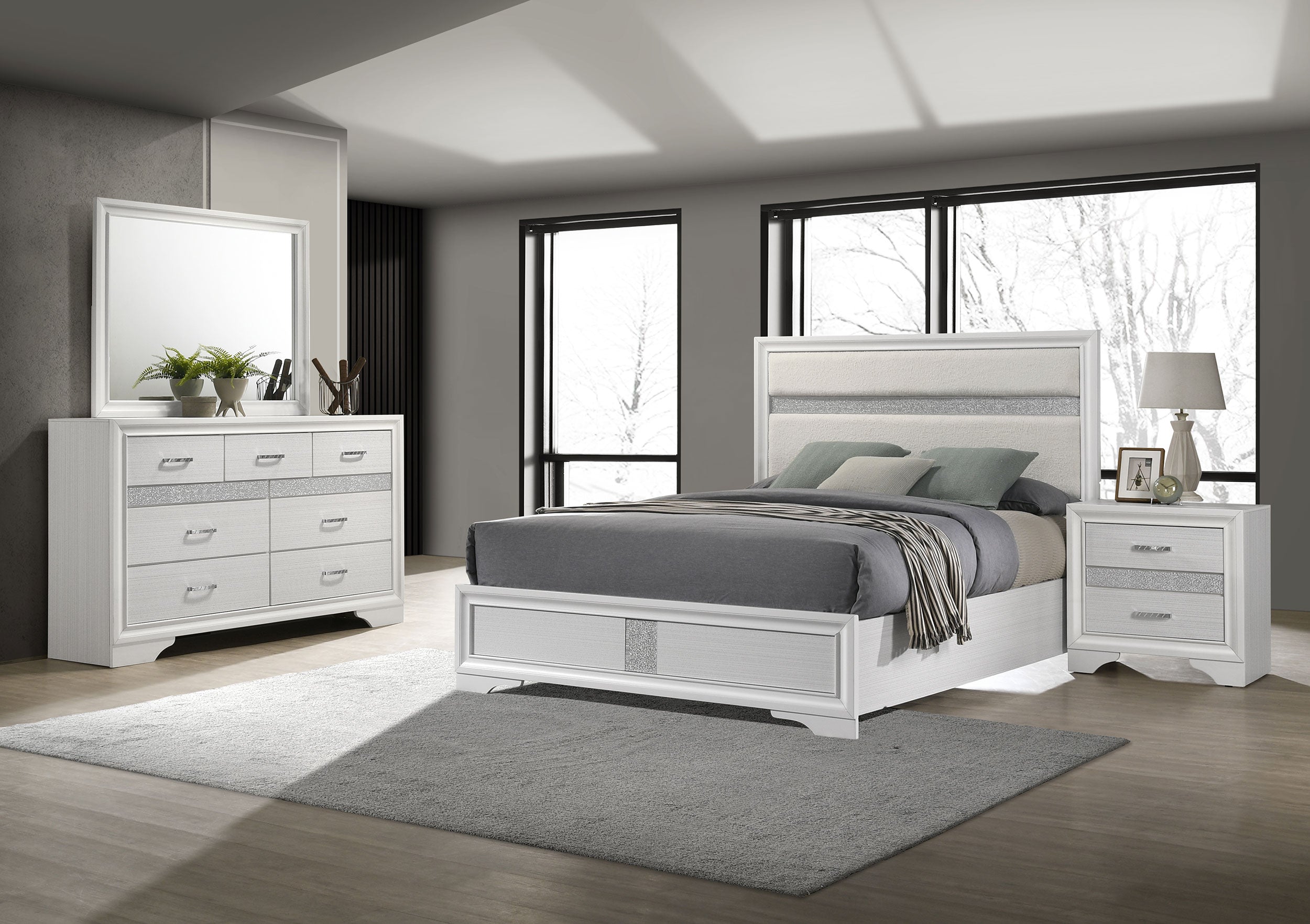 Miranda 4-piece California King Bedroom Set White — view 1