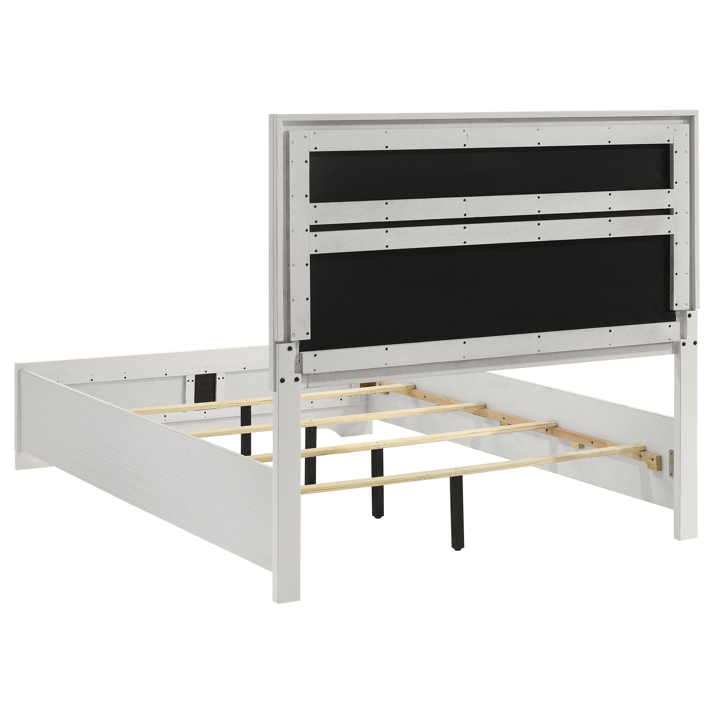 Miranda 54-inch Upholstered Queen Panel Bed White — view 5