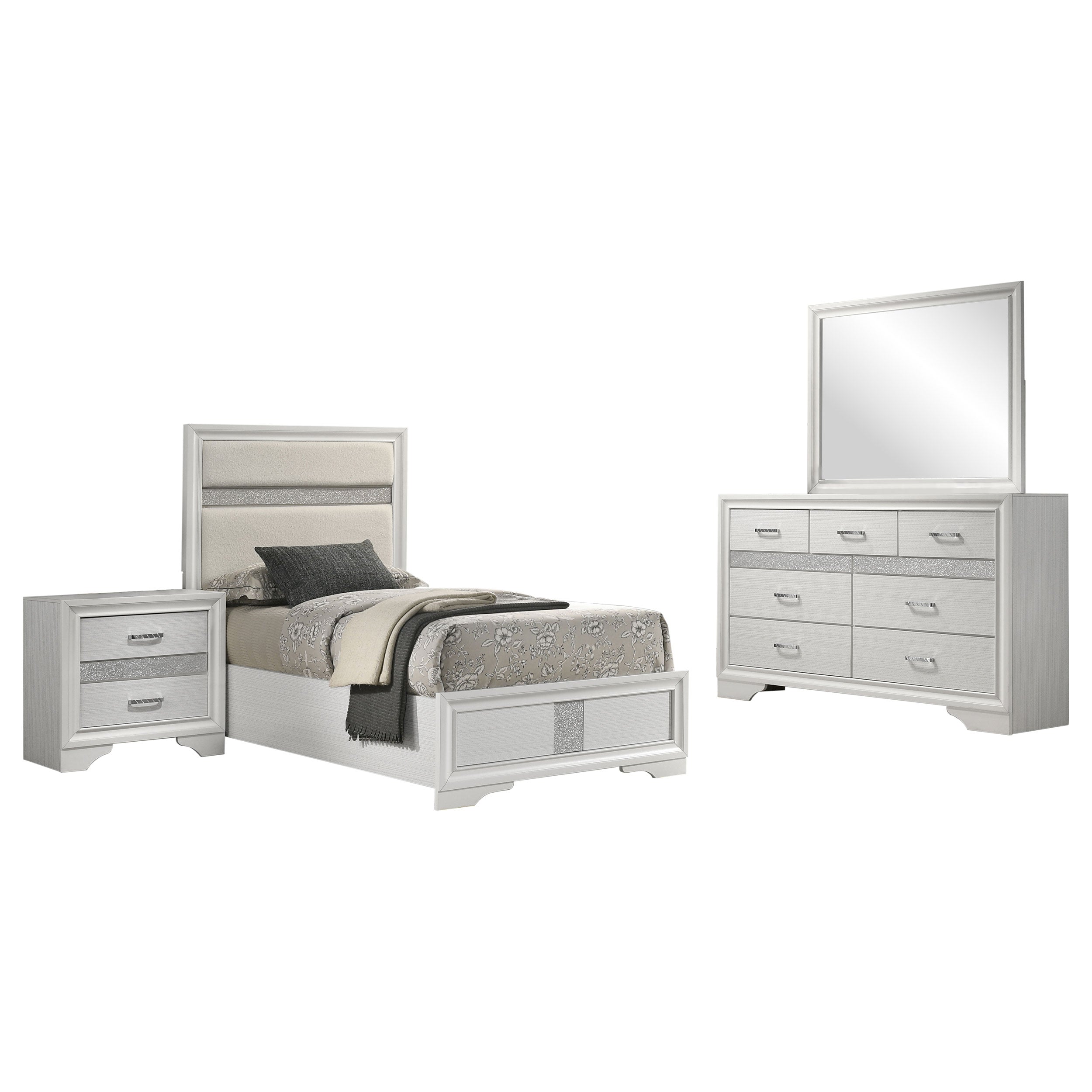 Miranda 4-piece Twin Bedroom Set White — view 2