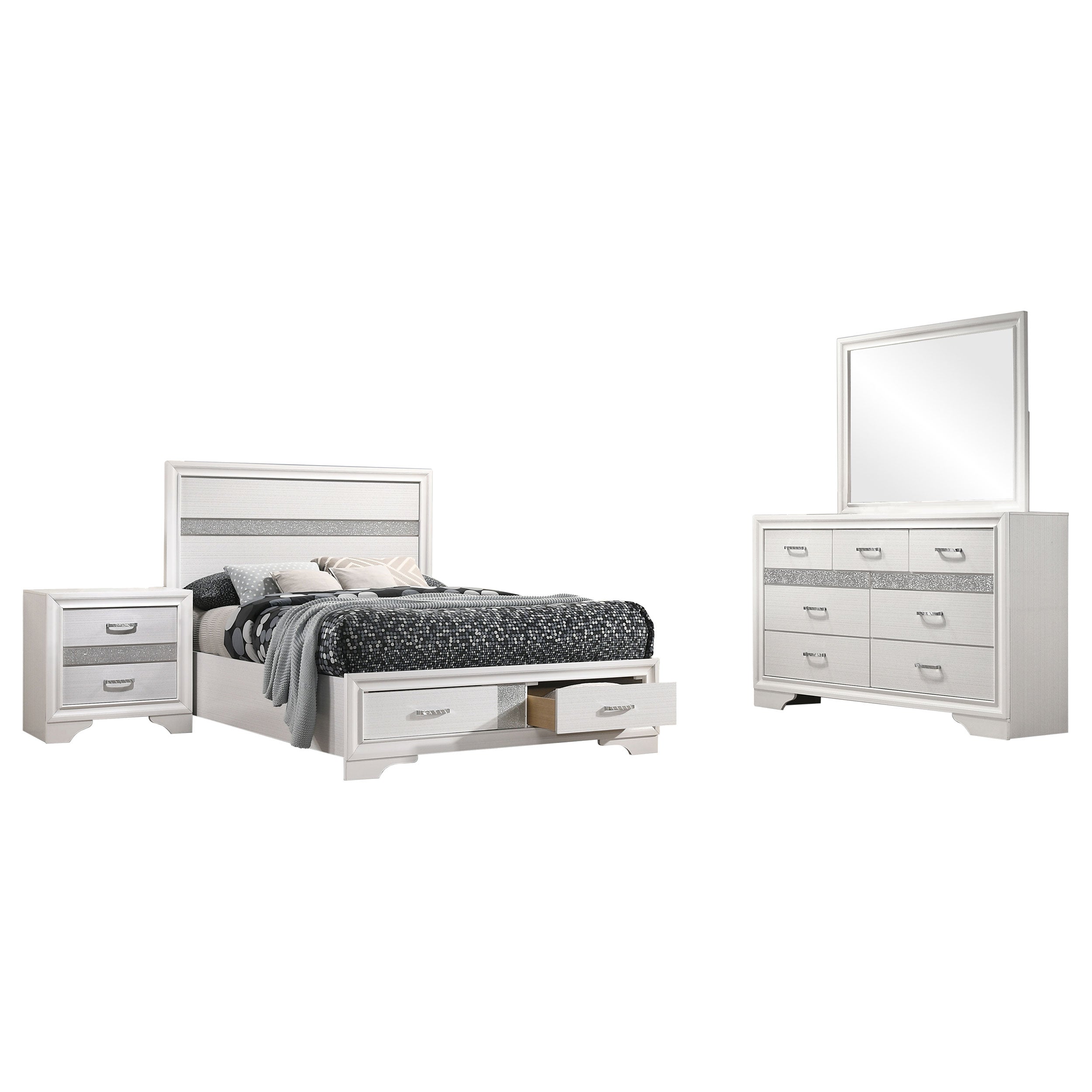 Miranda 4-piece Full Bedroom Set White — view 2