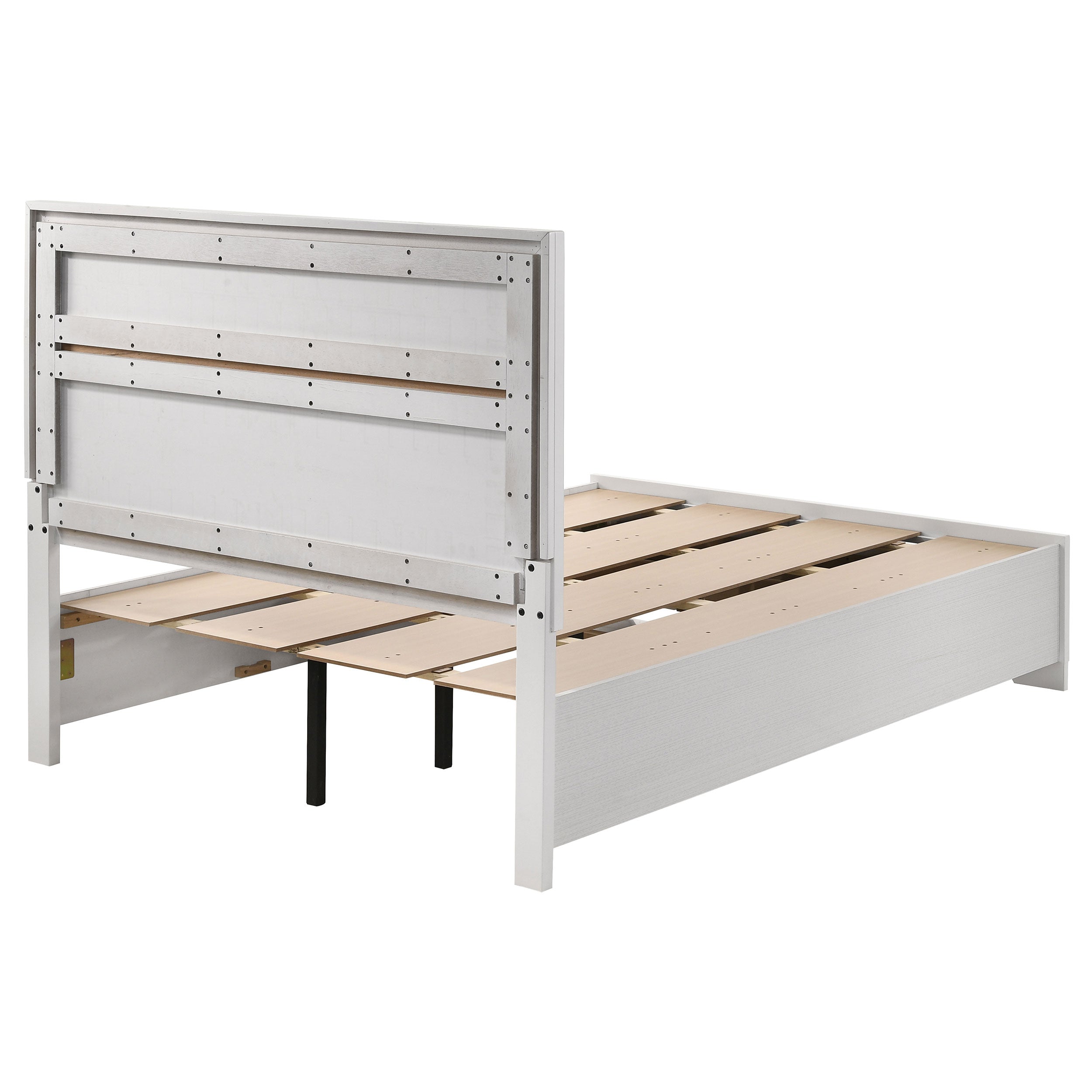 Miranda 51-inch Wood Full Storage Panel Bed White — view 8