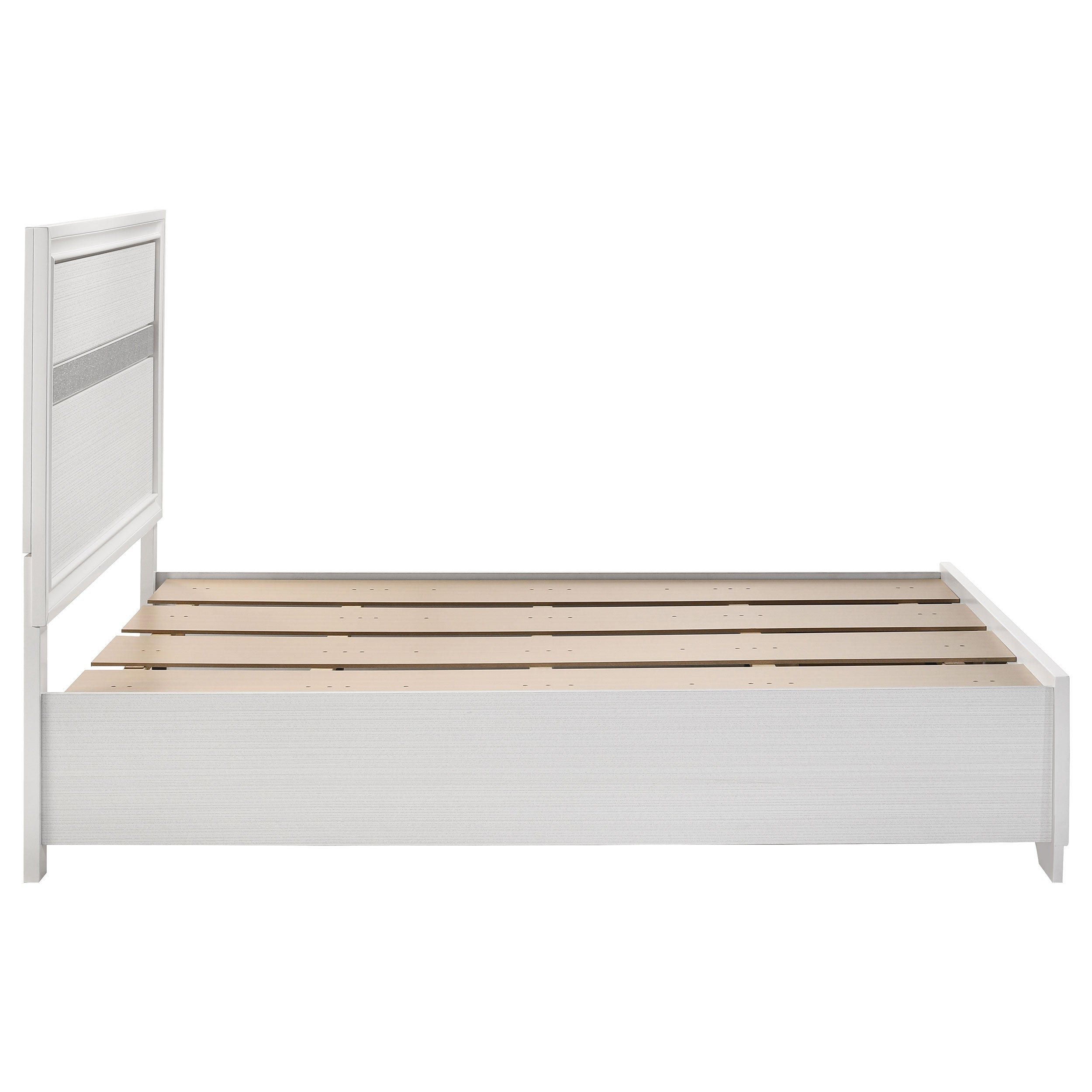 Miranda 51-inch Wood Full Storage Panel Bed White — view 9