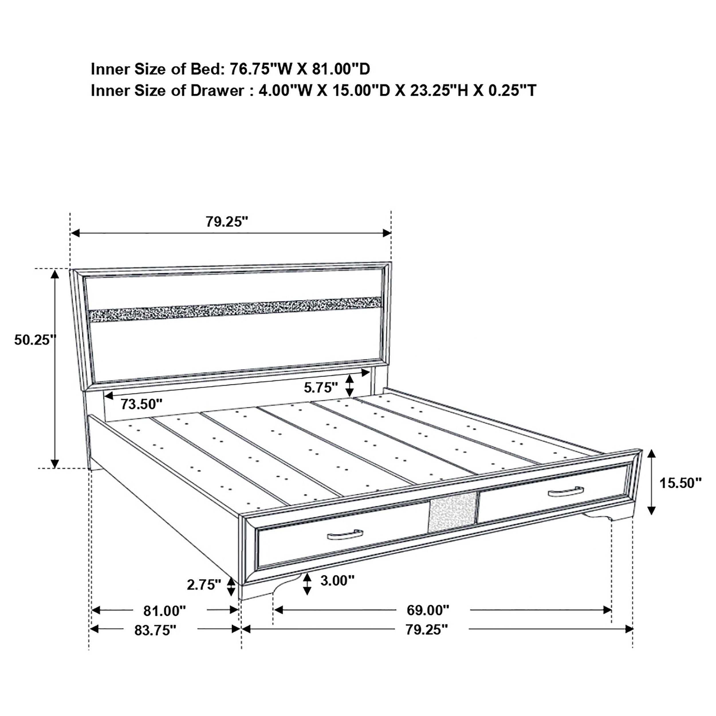 Miranda 5-piece Eastern King Bedroom Set White — view 15