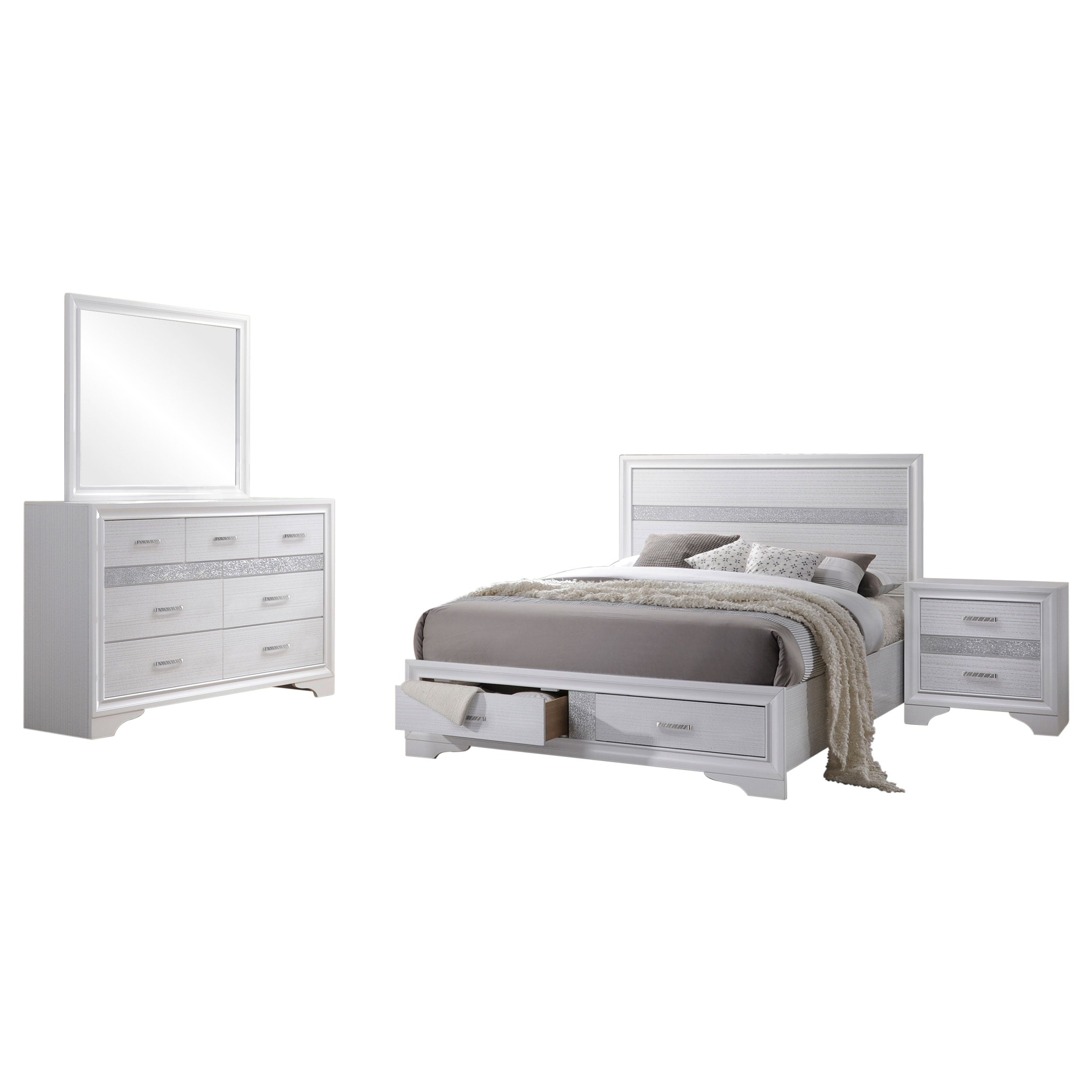 Miranda 4-piece Queen Bedroom Set White — view 2