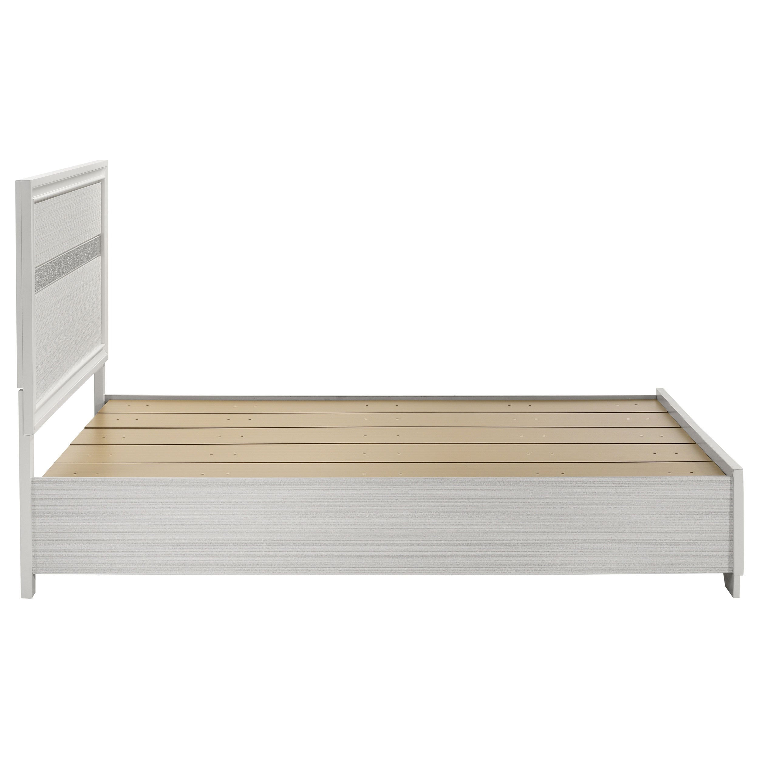 Miranda 51-inch Wood Queen Storage Panel Bed White — view 6