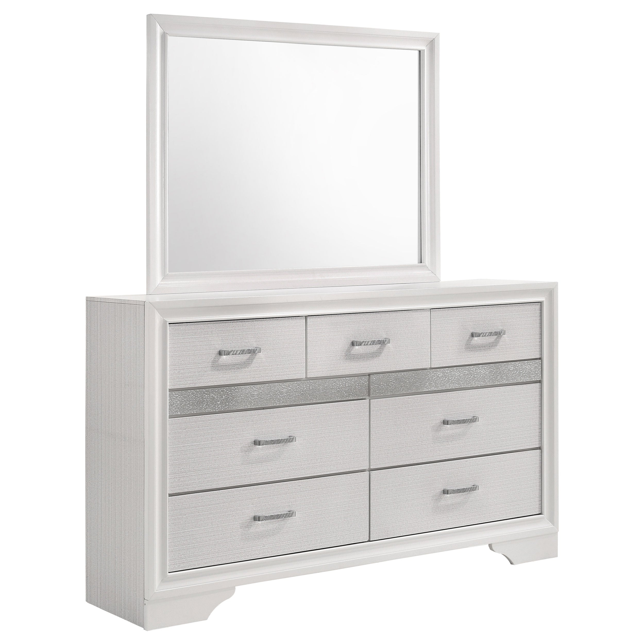Miranda 7-drawer Dresser with Mirror White — view 1