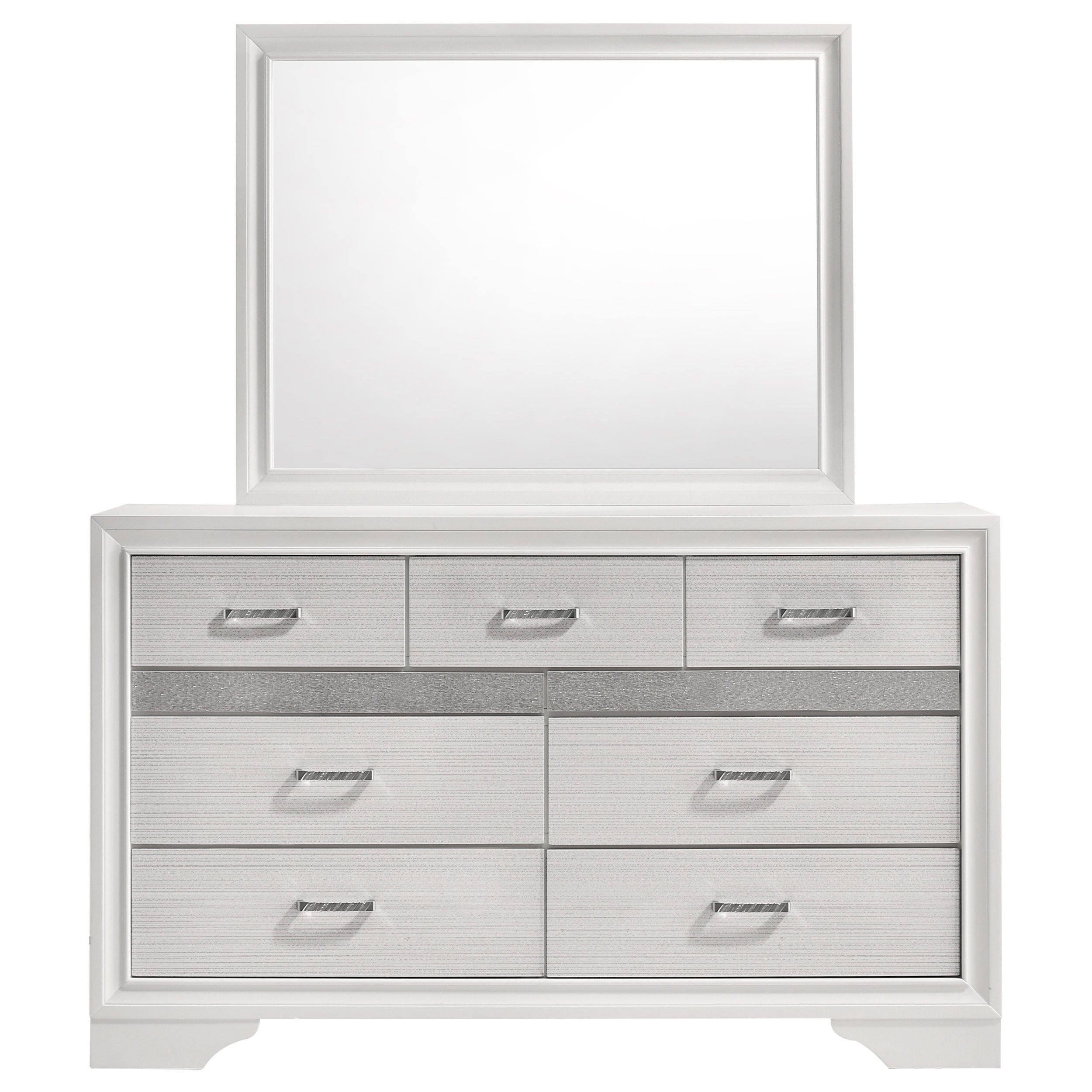 Miranda 7-drawer Dresser with Mirror White — view 3
