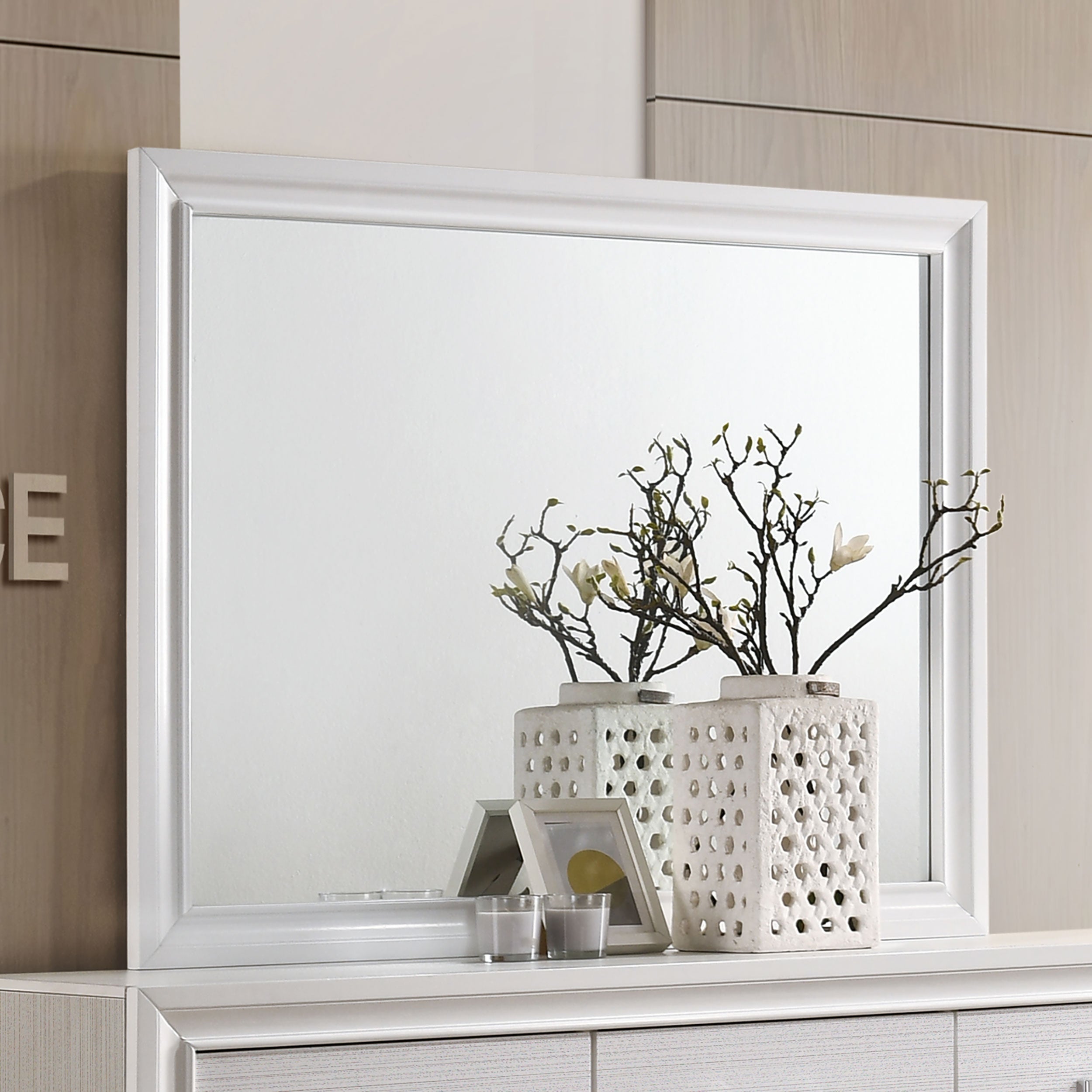 Miranda Dresser Mirror White — view 2