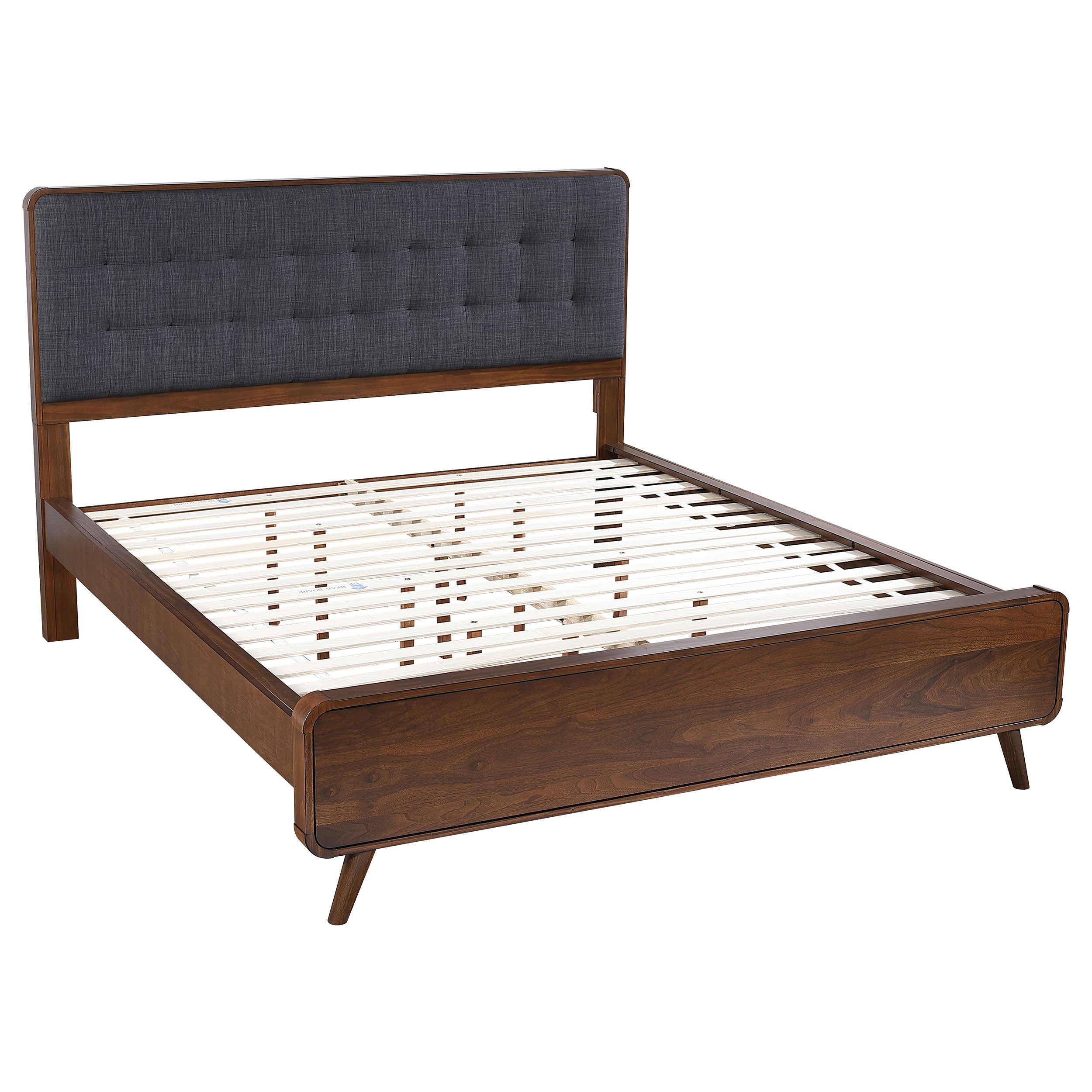 Robyn Wood California King Platform Bed Dark Walnut — view 1