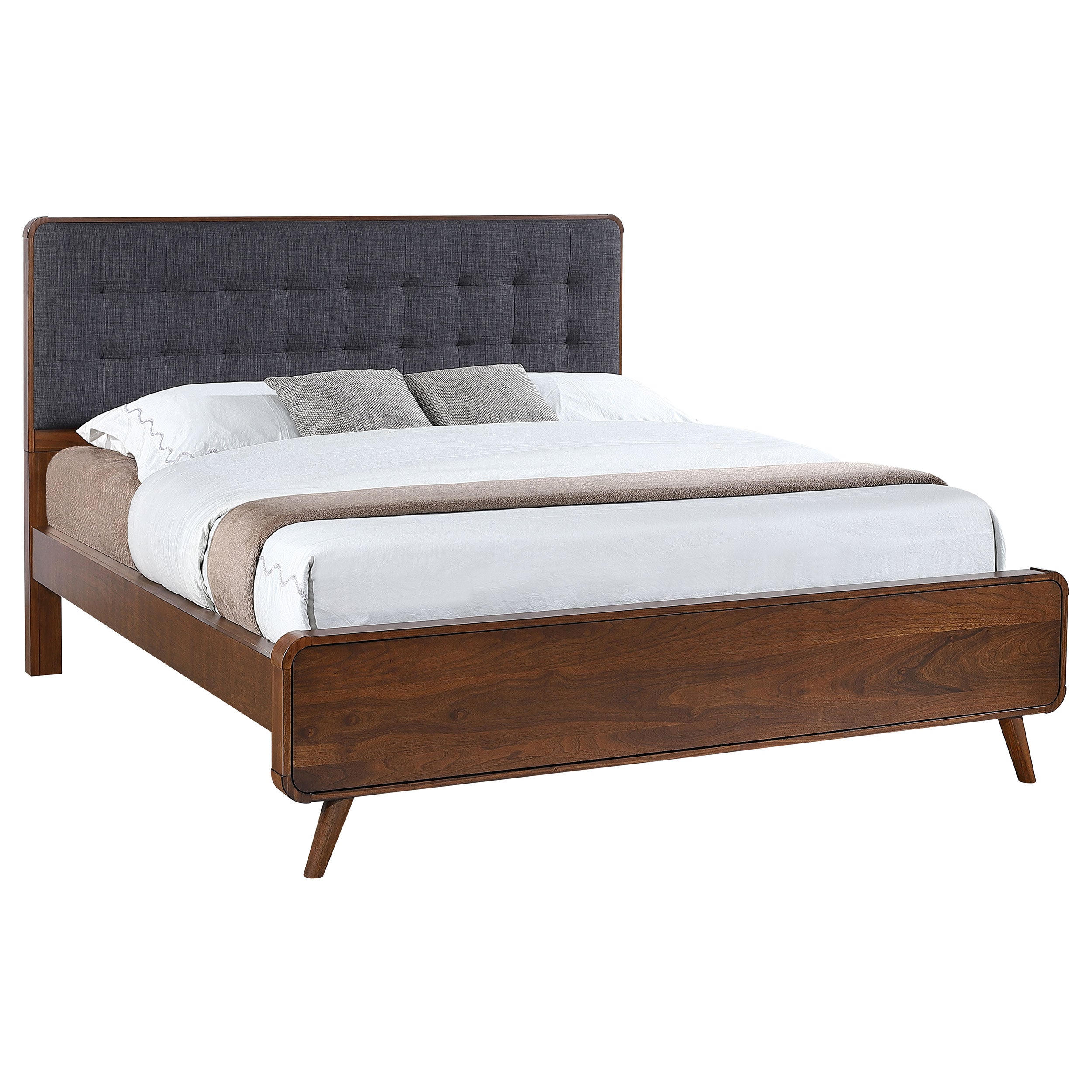 Robyn Wood California King Platform Bed Dark Walnut — view 3