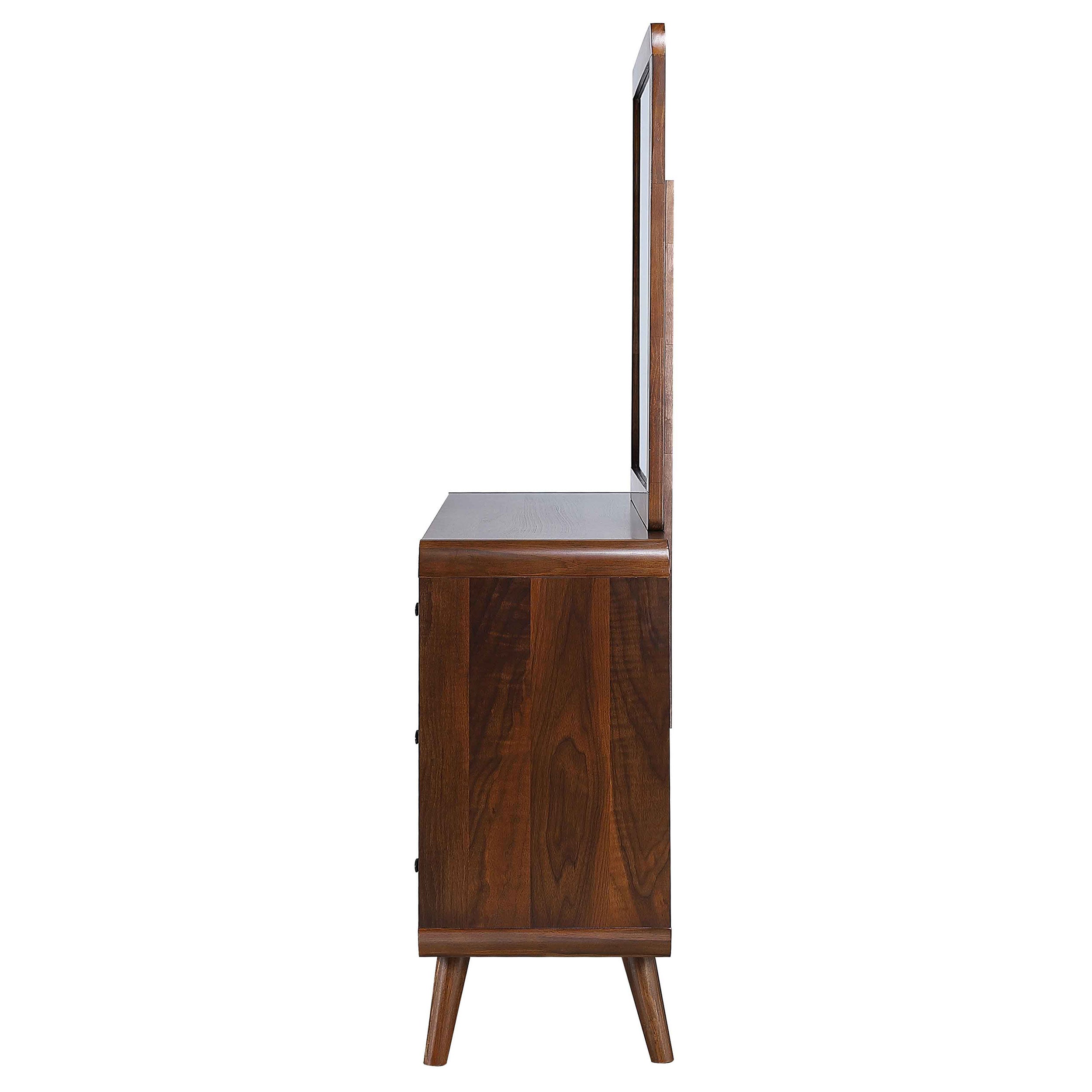 Robyn 6-drawer Dresser with Mirror Dark Walnut — view 5