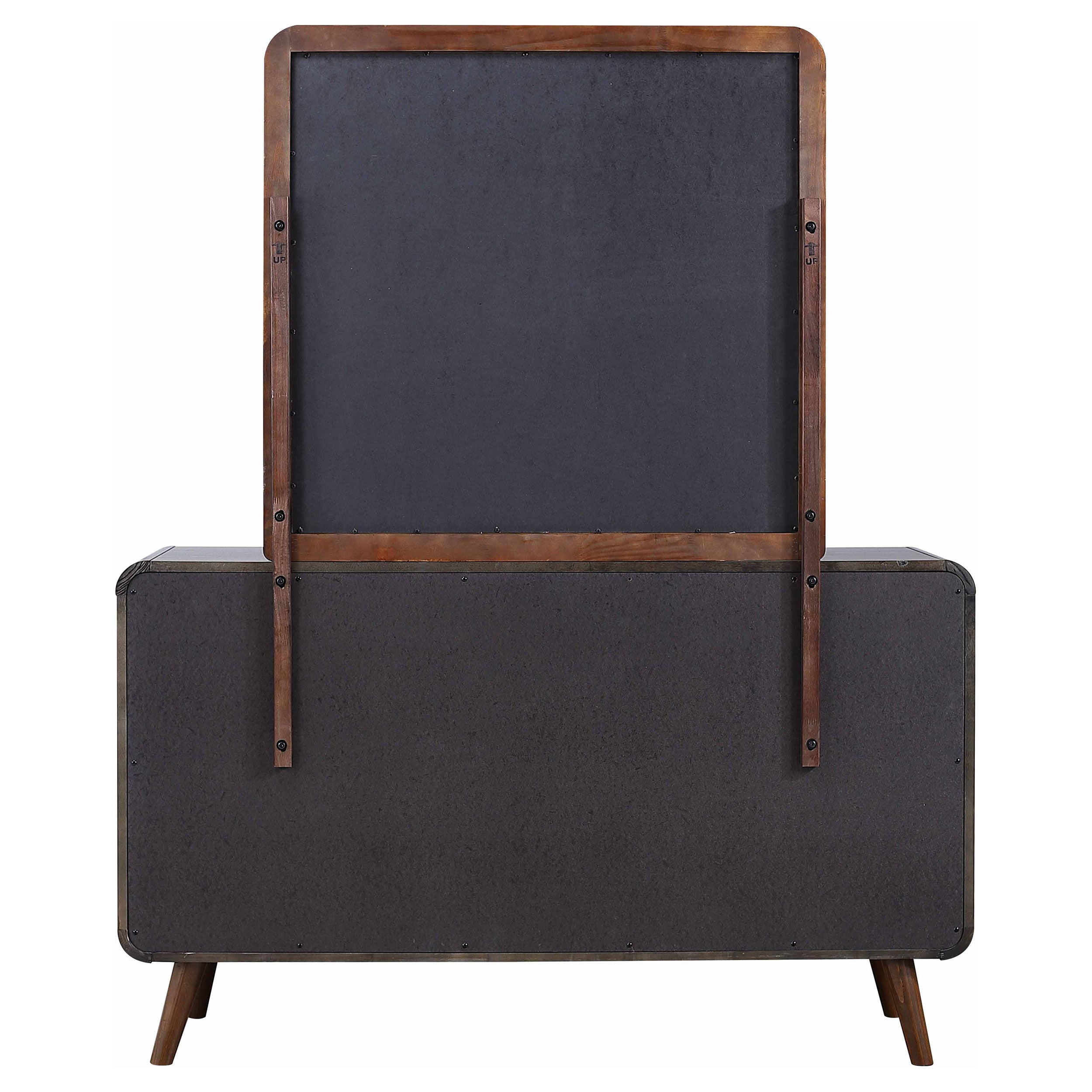 Robyn 6-drawer Dresser with Mirror Dark Walnut — view 7