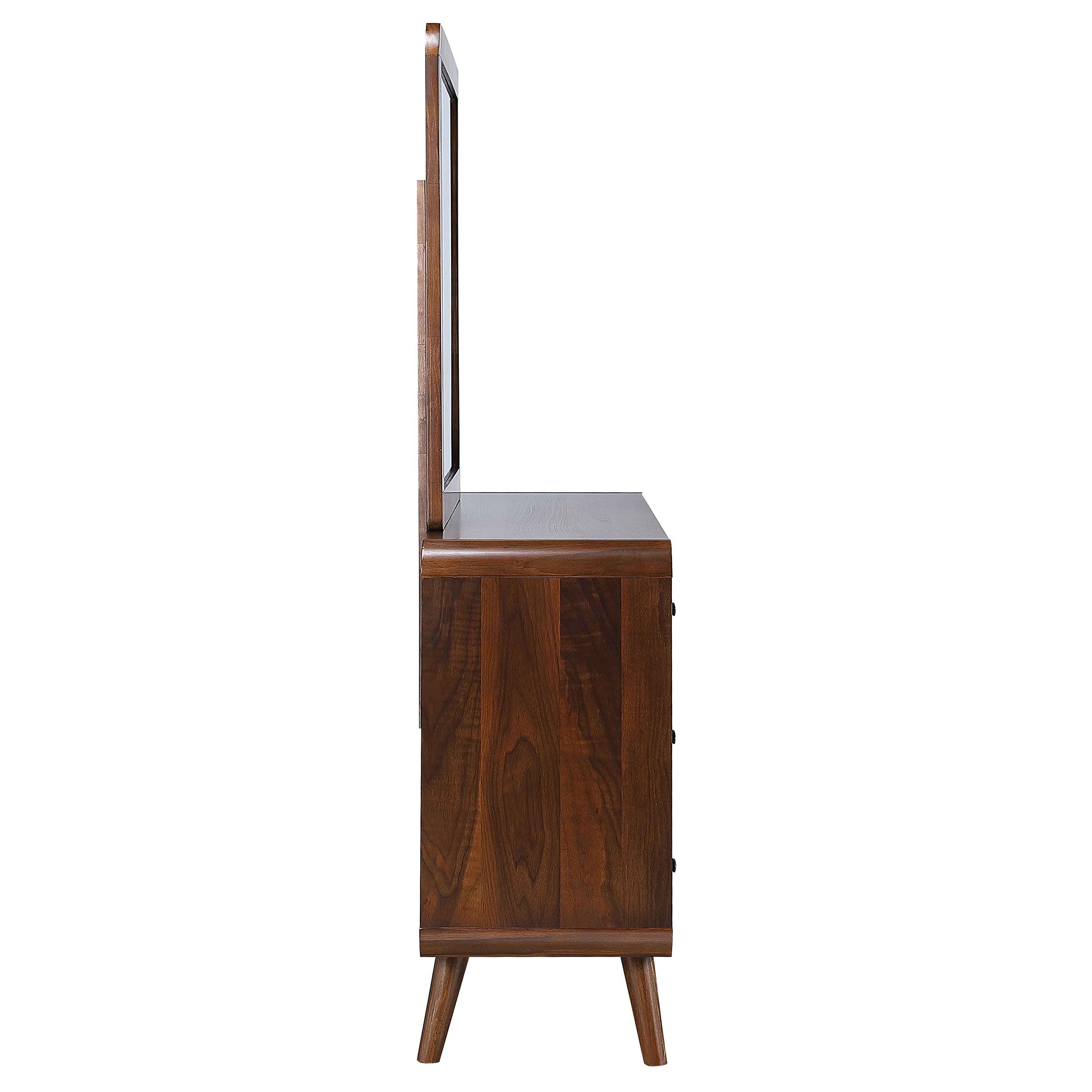 Robyn 6-drawer Dresser with Mirror Dark Walnut — view 9