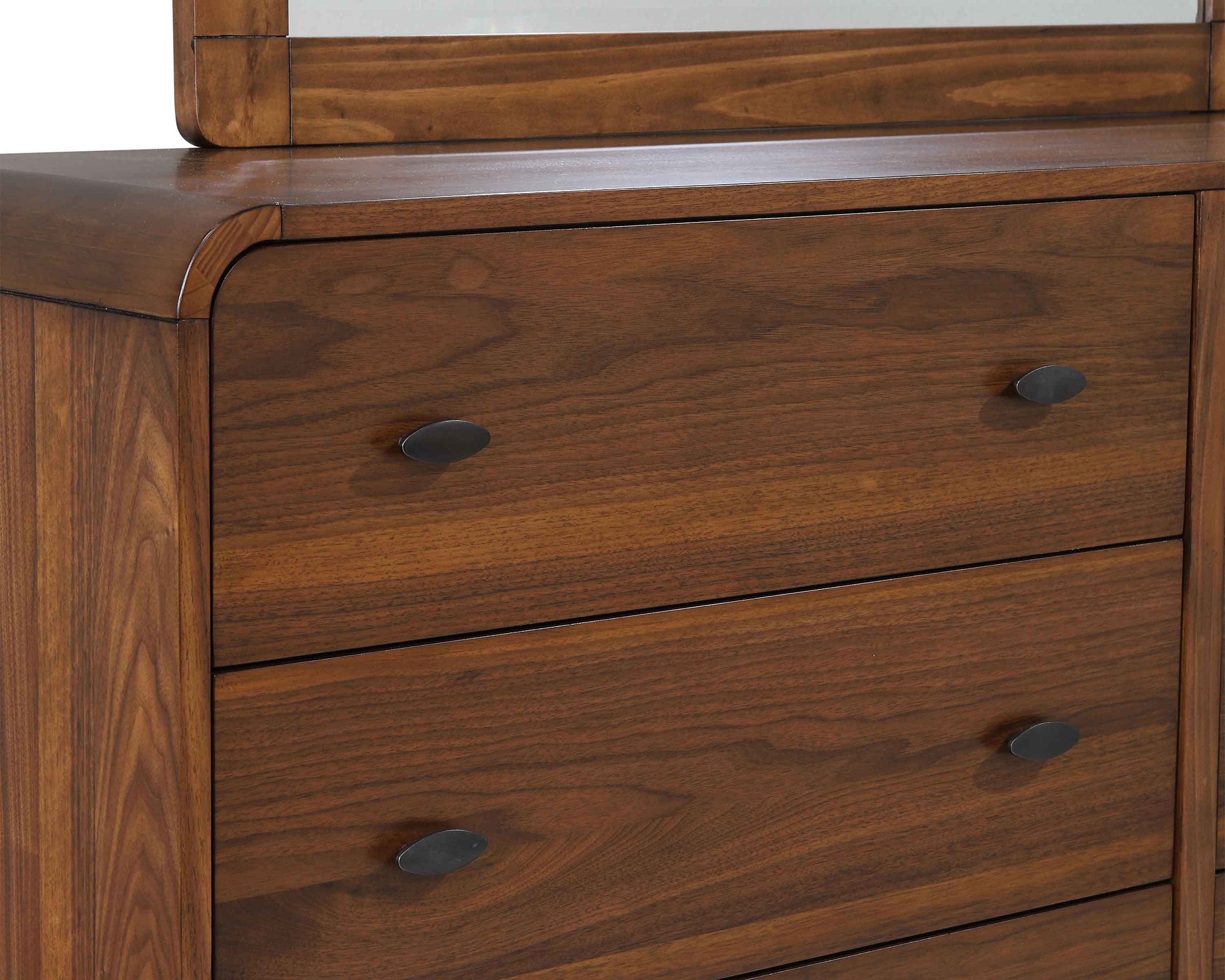 Robyn 6-drawer Dresser with Mirror Dark Walnut — view 10