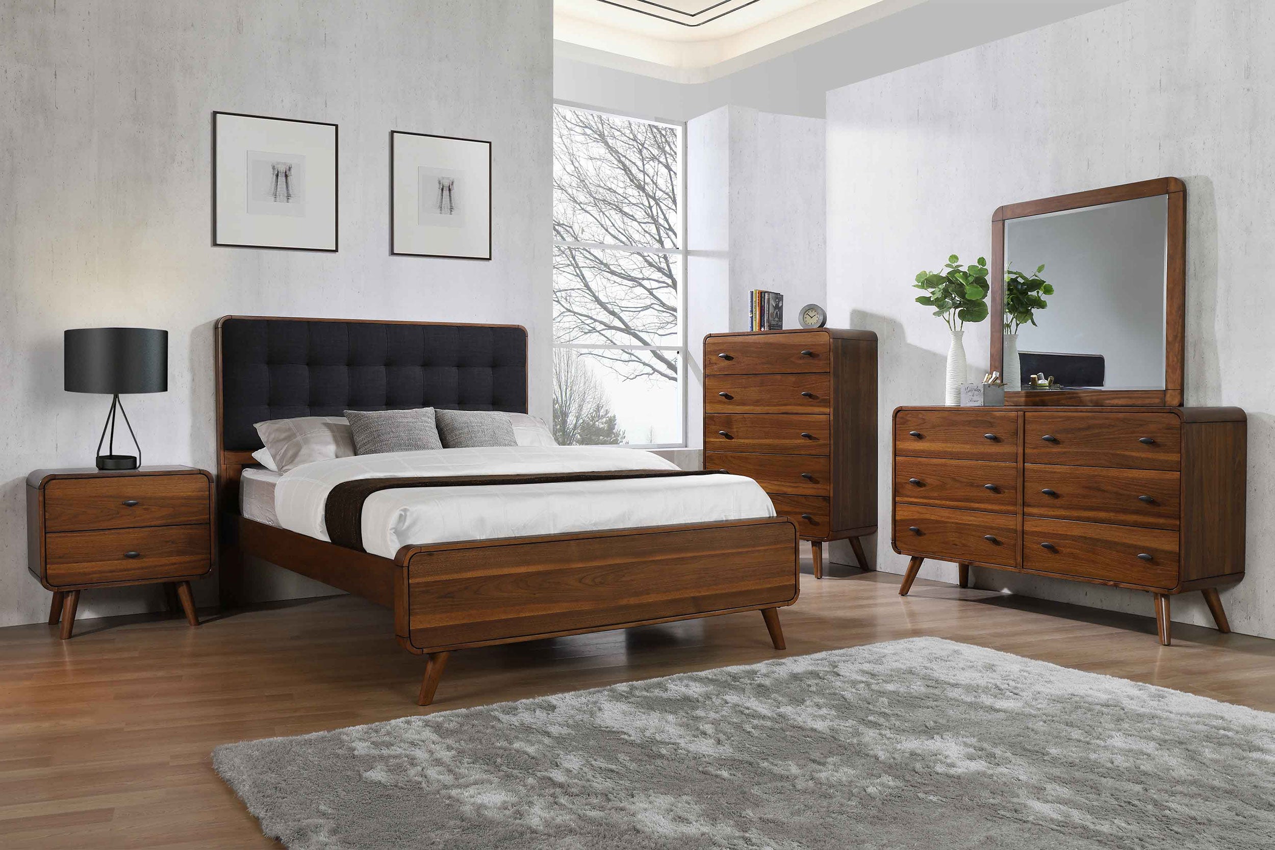 Robyn 6-drawer Dresser with Mirror Dark Walnut — view 13