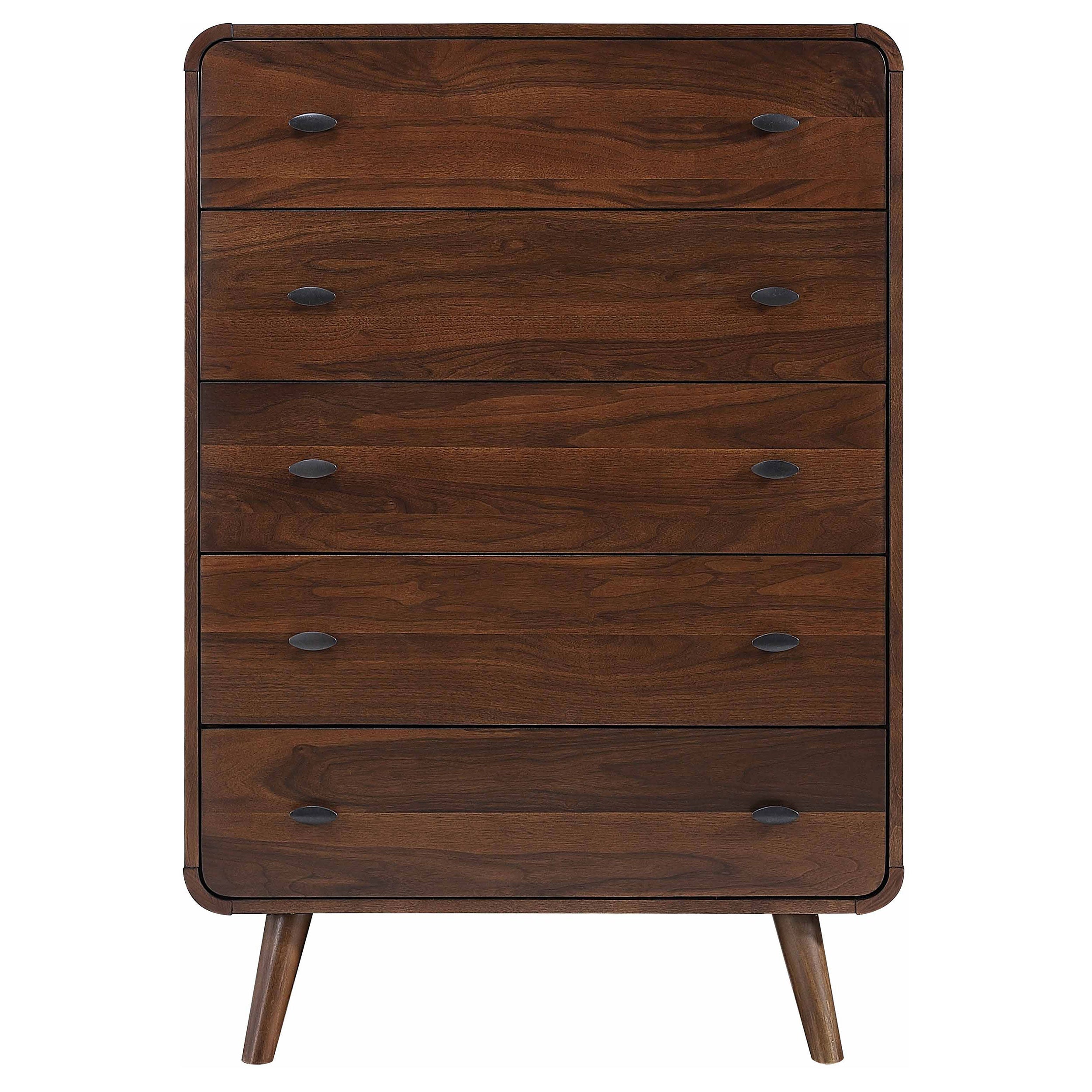 Robyn 5-drawer Bedroom Chest of Drawers Dark Walnut — view 3