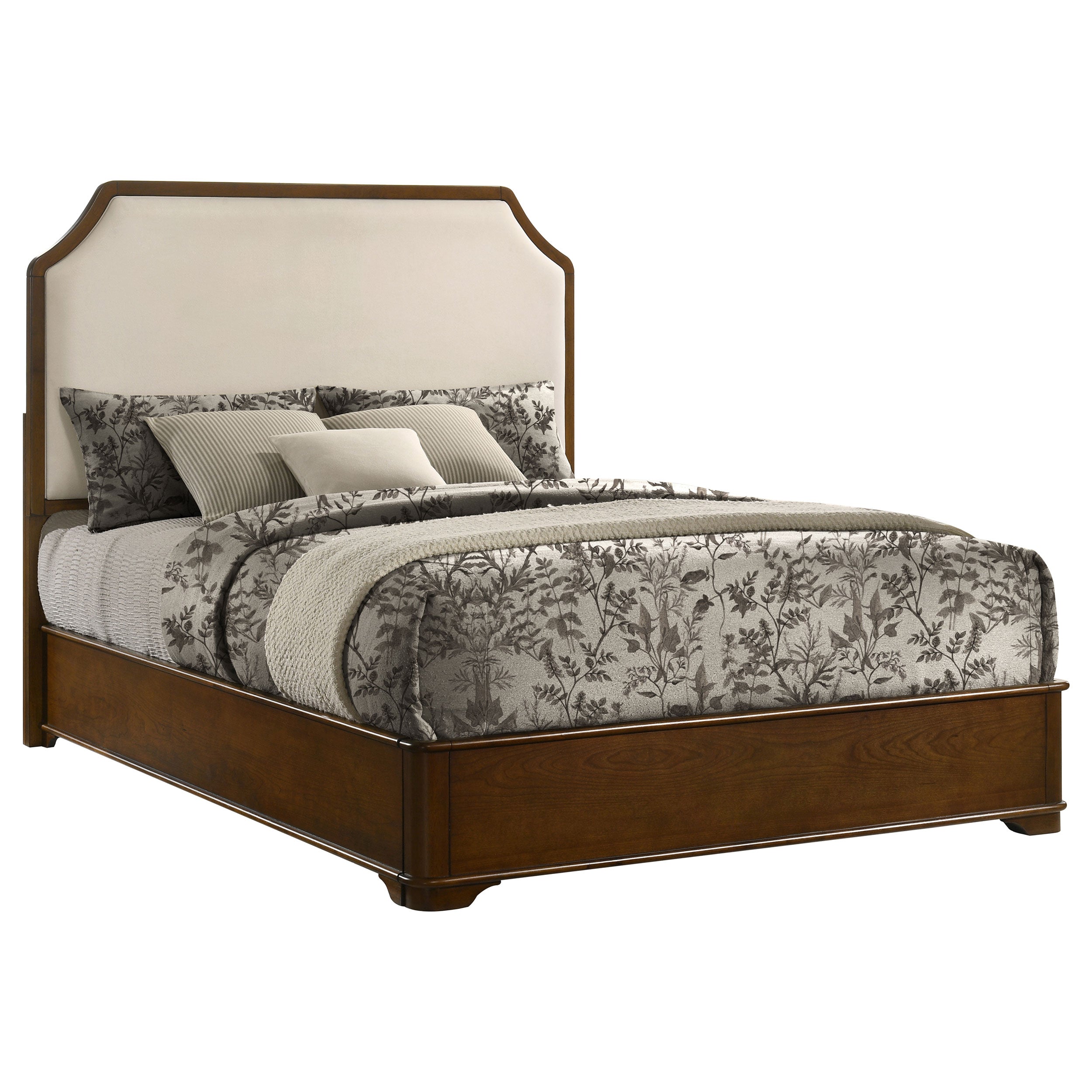 Garland 58-inch Queen Panel Bed Cream and Brown Cherry — view 3