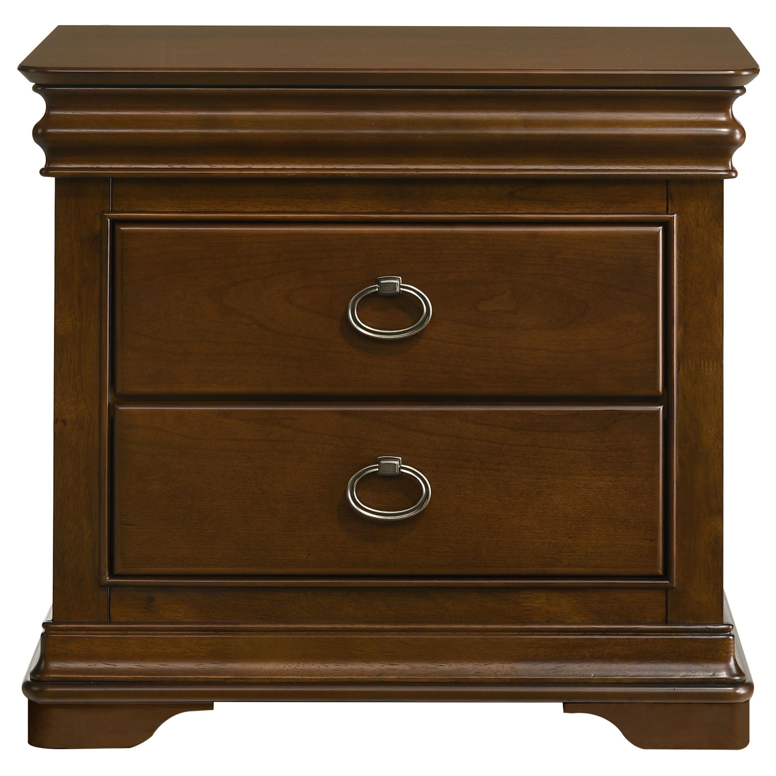 Garland 2-drawer Nightstand Bedside Table Brown Cherry — view 3