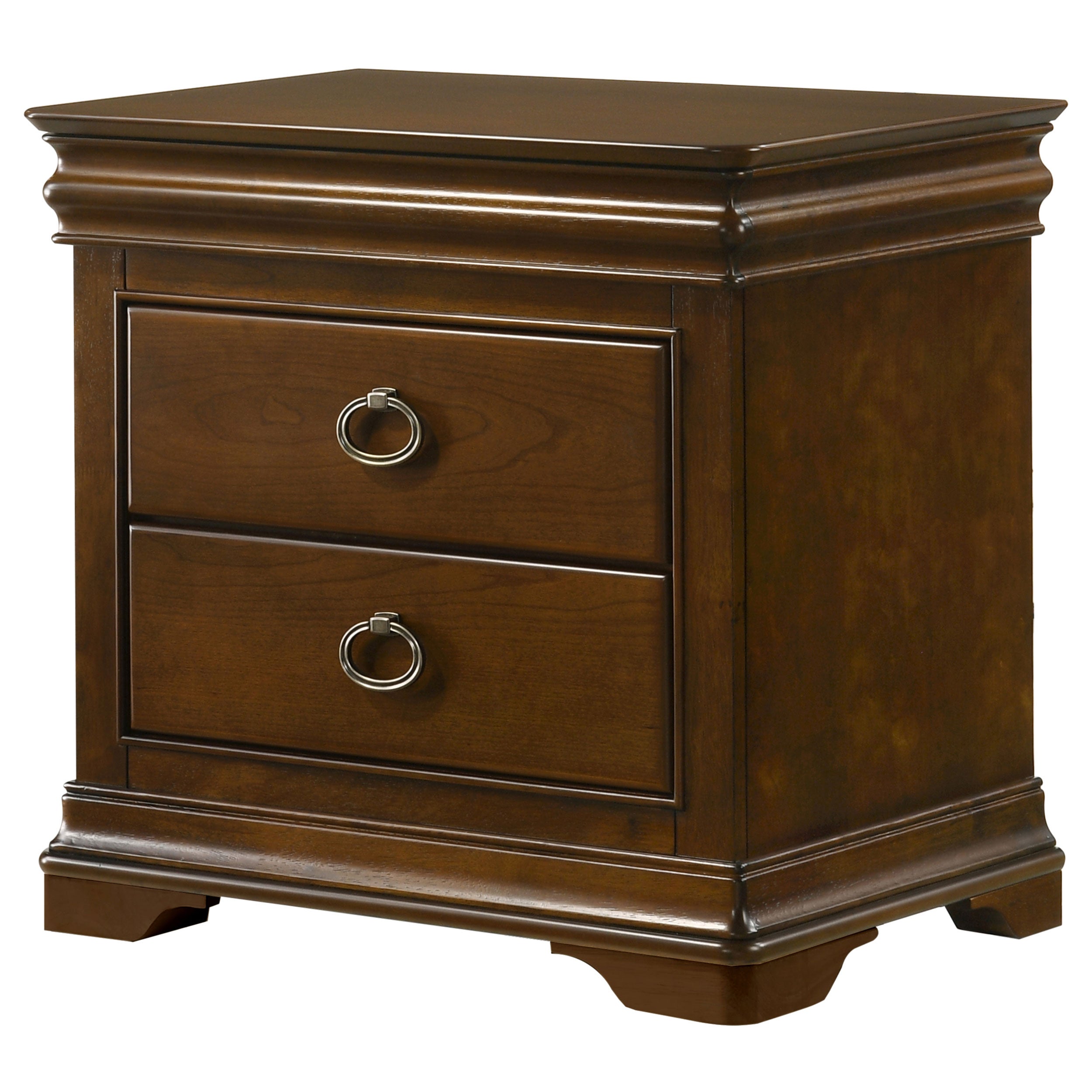 Garland 2-drawer Nightstand Bedside Table Brown Cherry — view 4