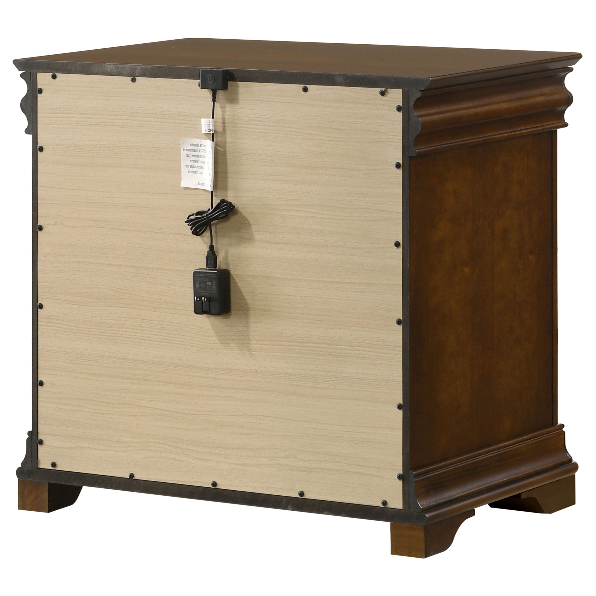 Garland 2-drawer Nightstand Bedside Table Brown Cherry — view 8