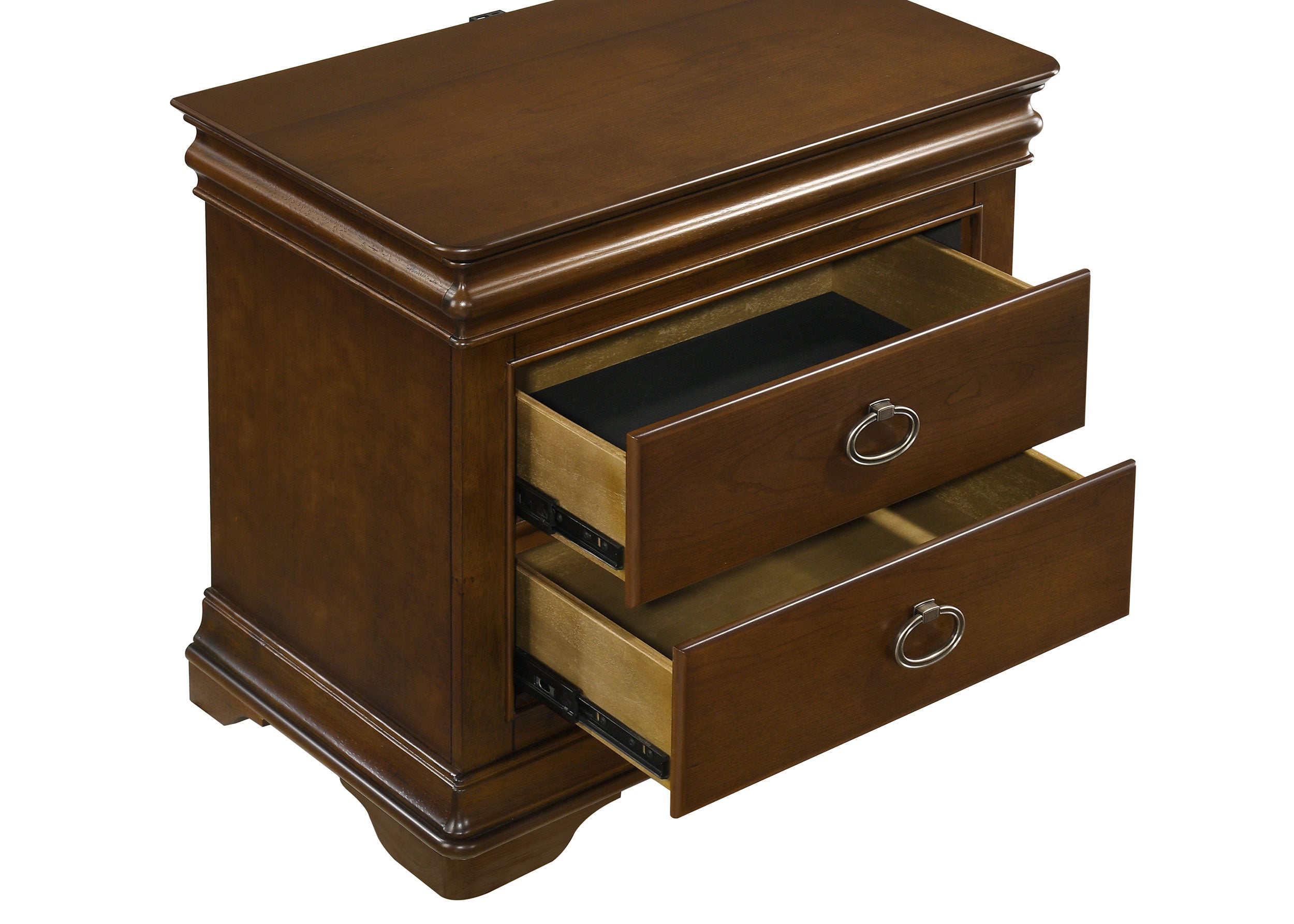 Garland 2-drawer Nightstand Bedside Table Brown Cherry — view 10